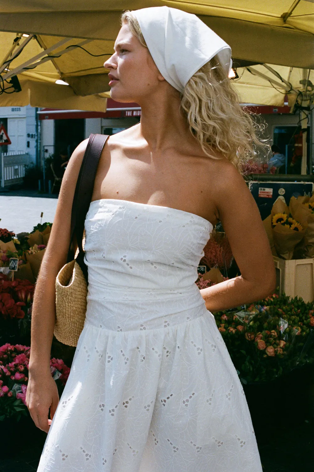 Moa Maxi Dress Birgitta Broderie Anglaise White - Final Sale sold by Faithfull the Brand product image thumbnail 2