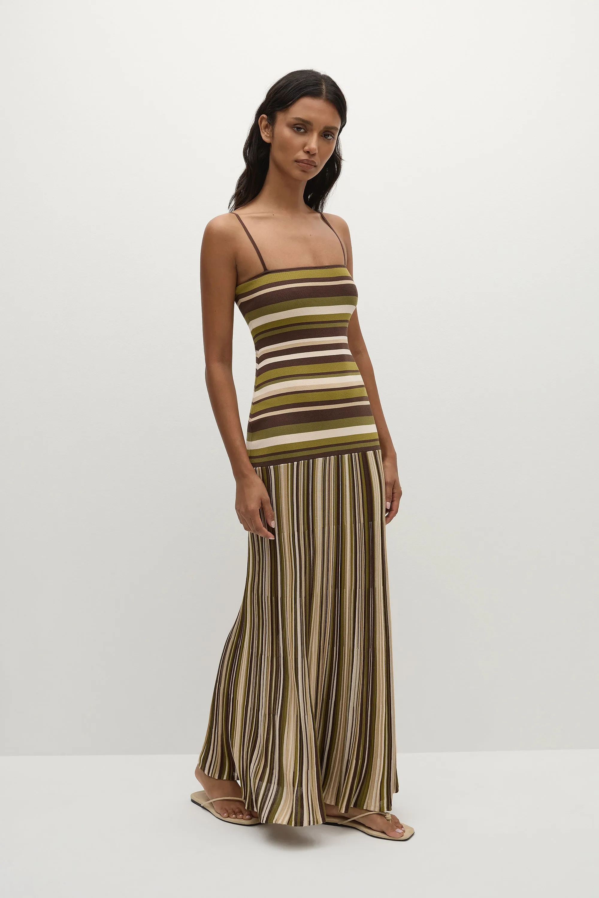 Essenia Knit Dress Espresso Pine Stripe sold by Faithfull the Brand product image thumbnail 3