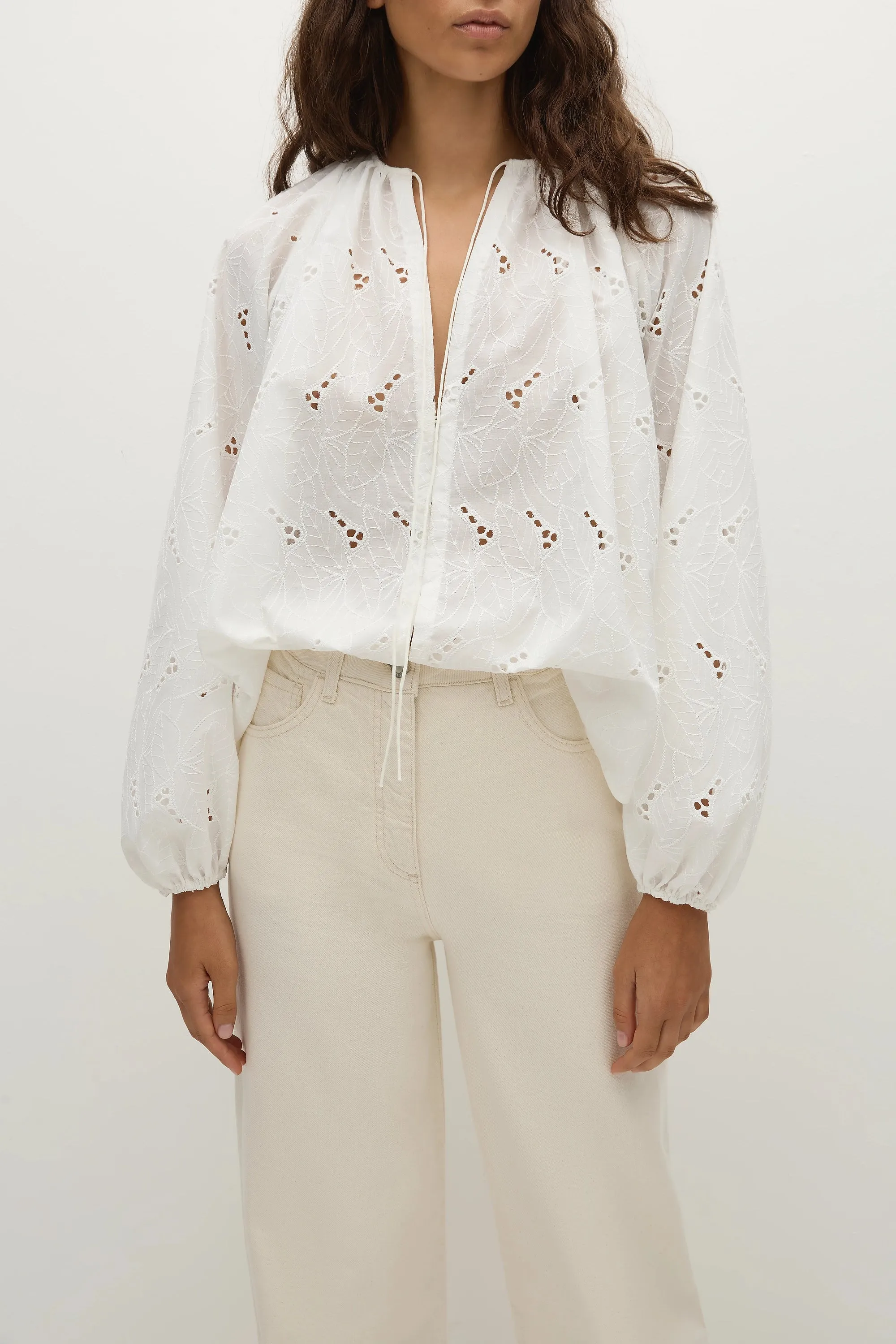 Thora Blouse Birgitta Broderie Anglaise White - Final Sale sold by Faithfull the Brand product image thumbnail 2
