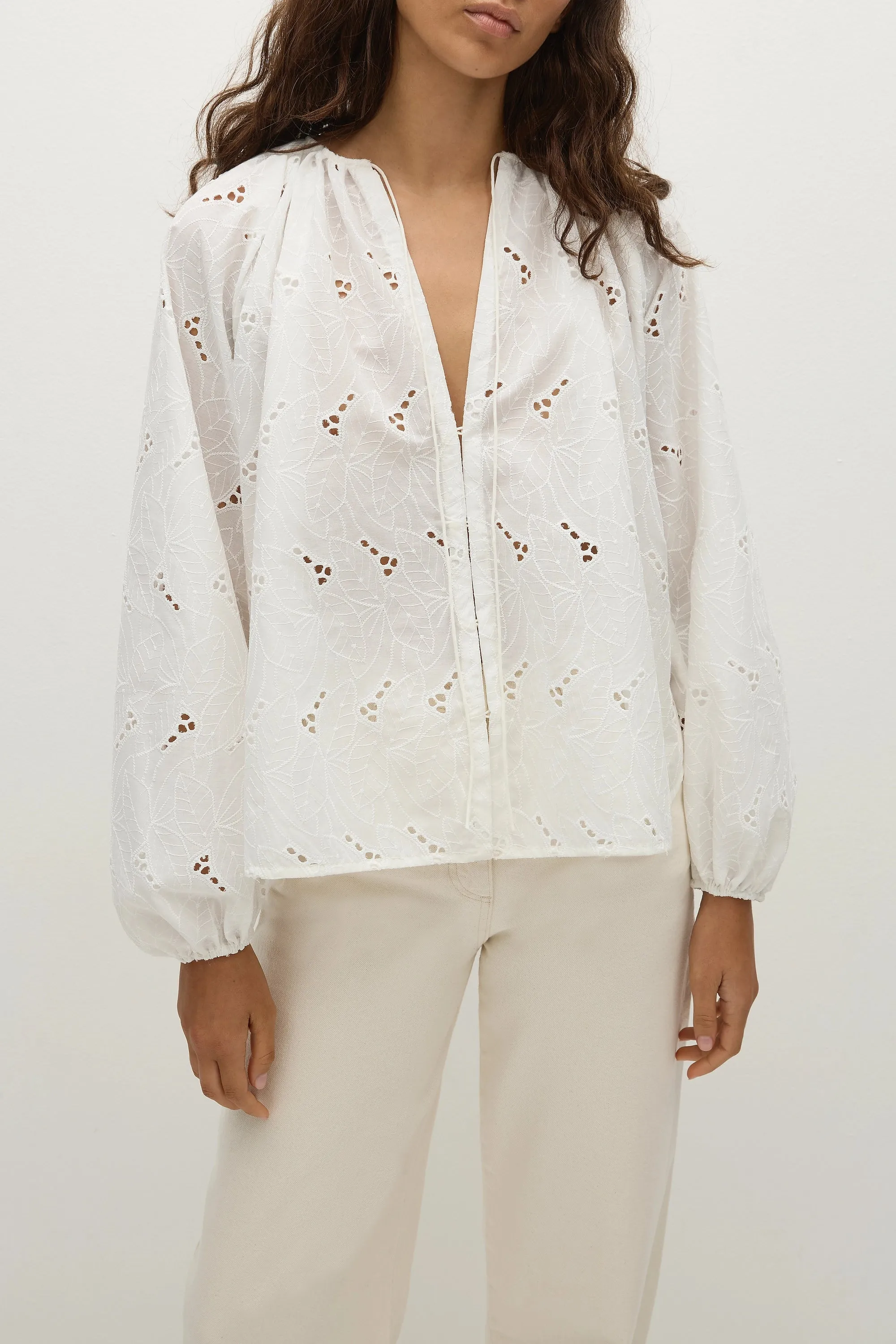 Thora Blouse Birgitta Broderie Anglaise White - Final Sale sold by Faithfull the Brand product image thumbnail 5