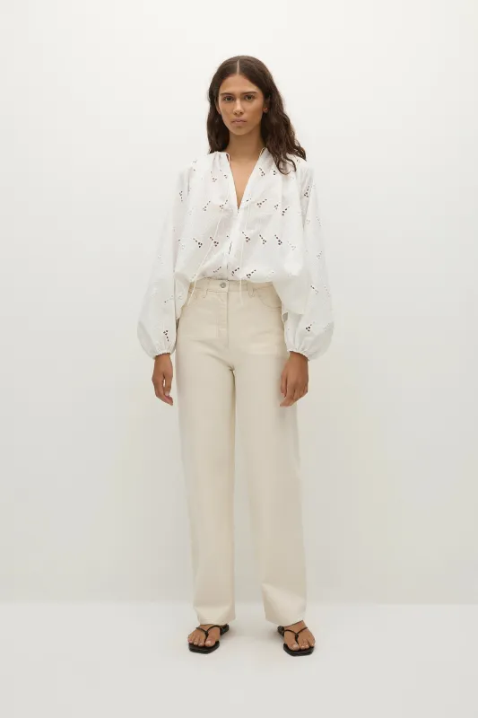 Thora Blouse Birgitta Broderie Anglaise White - Final Sale sold by Faithfull the Brand
