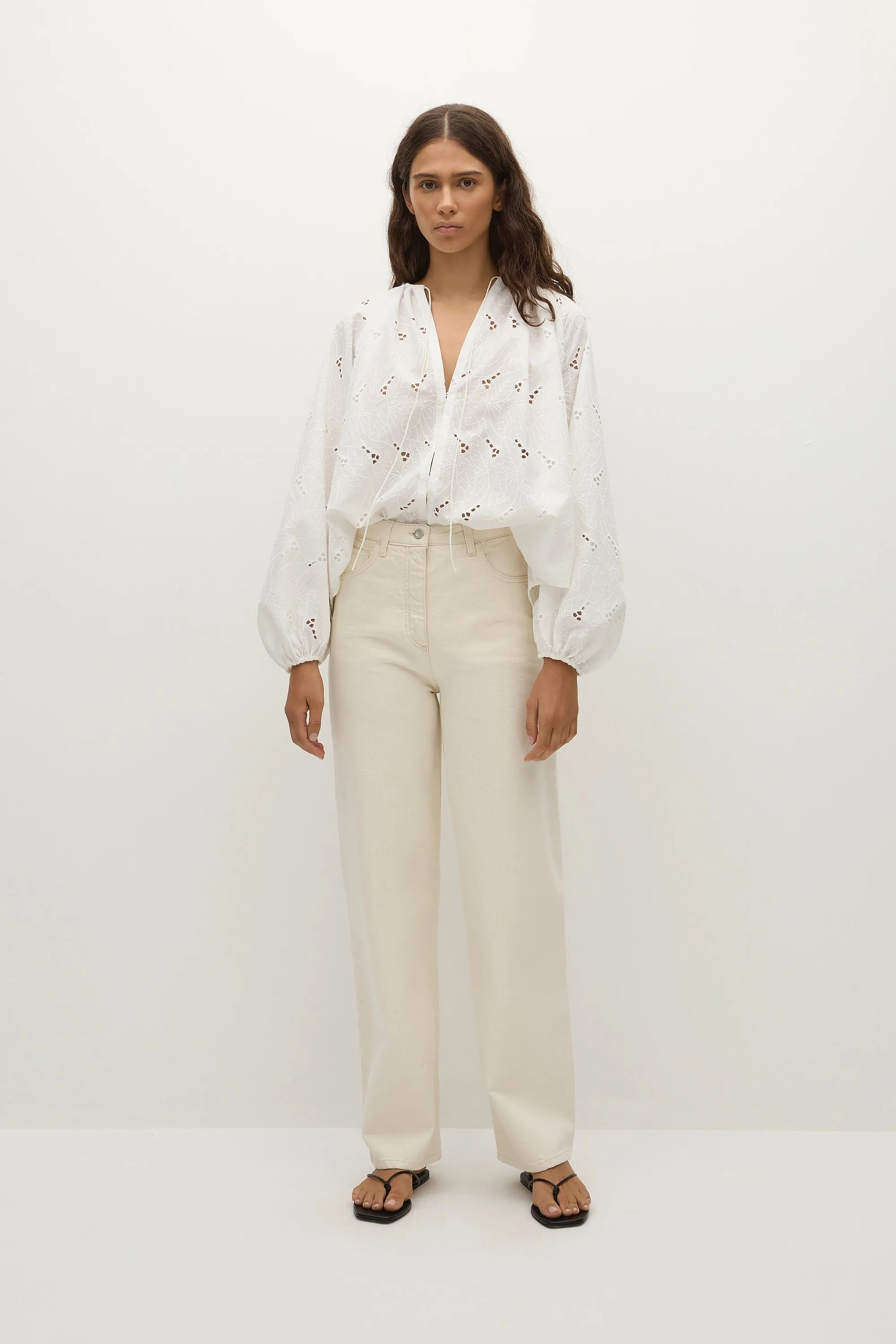 Thora Blouse Birgitta Broderie Anglaise White - Final Sale sold by Faithfull the Brand