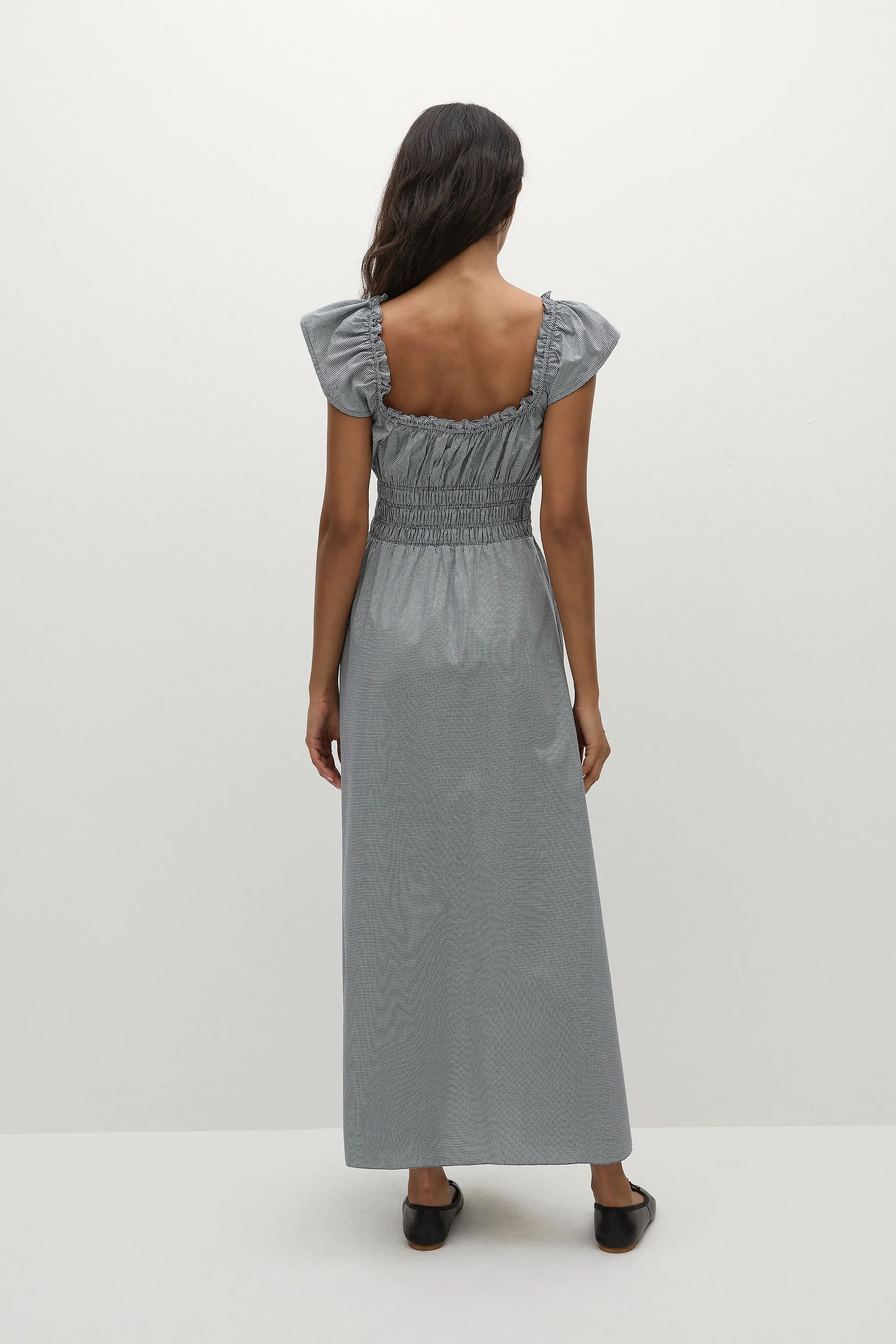 Janne Midi Dress Hanne Gingham Vintage Navy - Final Sale sold by Faithfull the Brand product image thumbnail 4