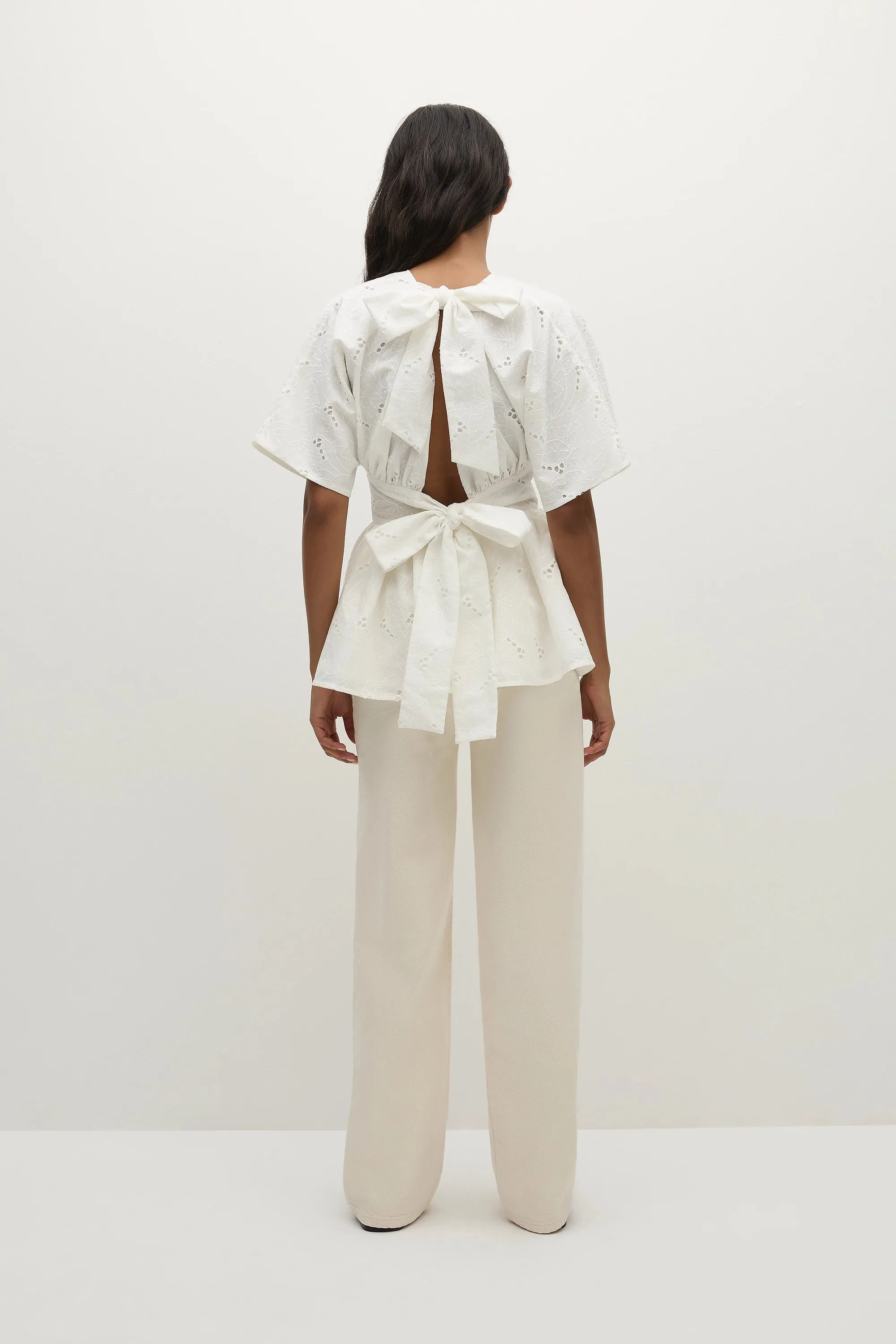 Vilde Top Birgitta Broderie Anglaise White - Final Sale sold by Faithfull the Brand product image thumbnail 5