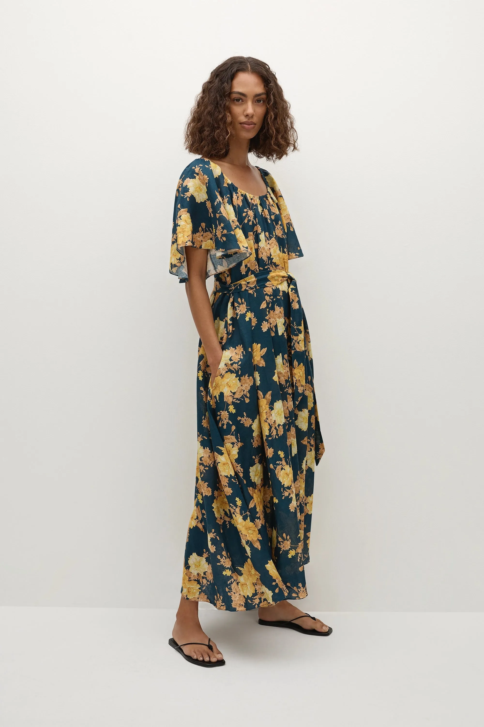 Belen Maxi Dress Nora Floral Navy - Final Sale sold by Faithfull the Brand product image thumbnail 3