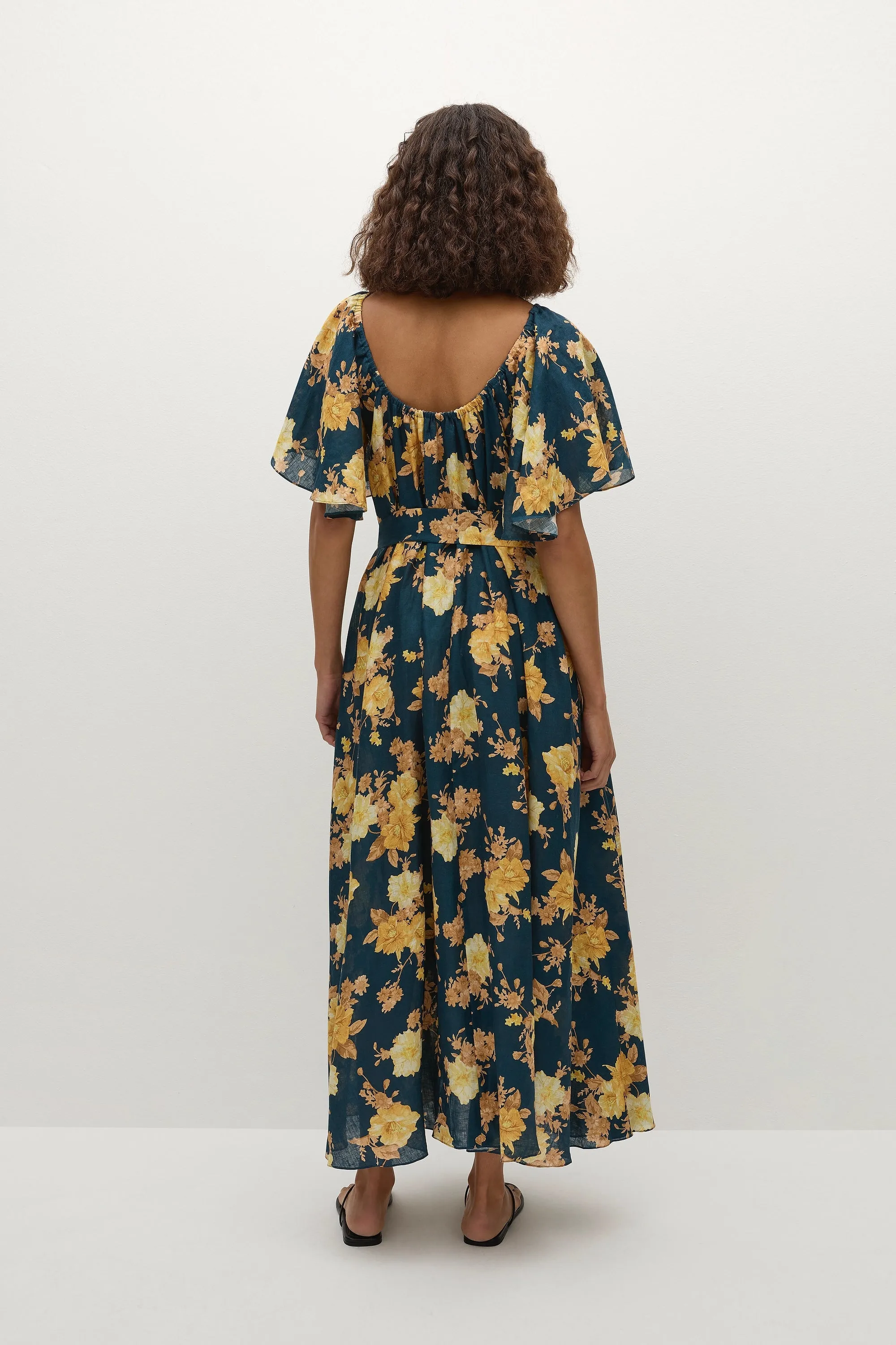 Belen Maxi Dress Nora Floral Navy - Final Sale sold by Faithfull the Brand product image thumbnail 4