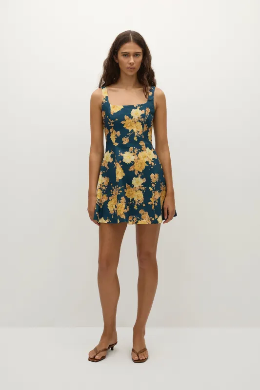 Felice Mini Dress Nora Floral Navy - Final Sale sold by Faithfull the Brand