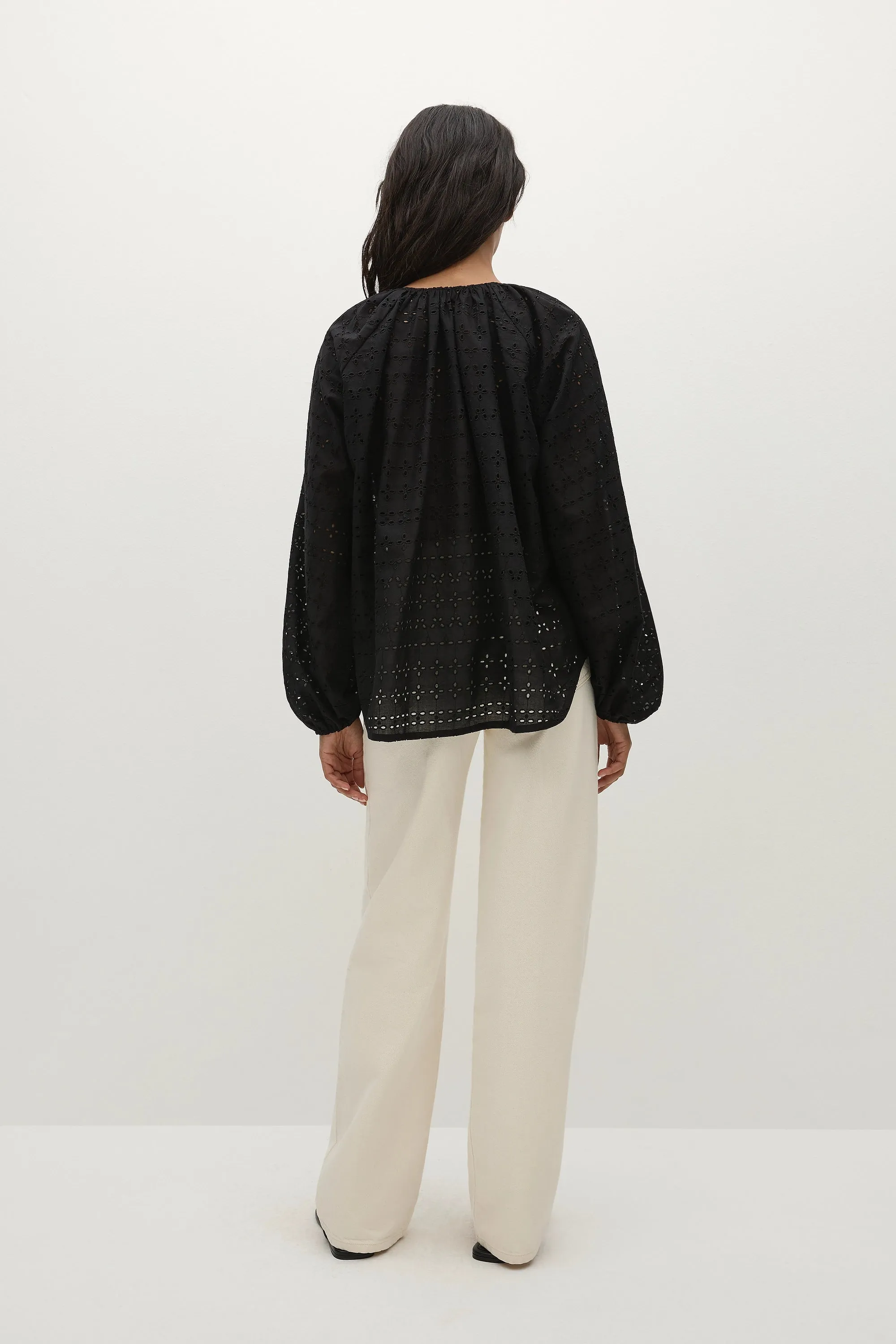 Thora Blouse Agnes Broderie Anglaise Black - Final Sale sold by Faithfull the Brand product image thumbnail 4