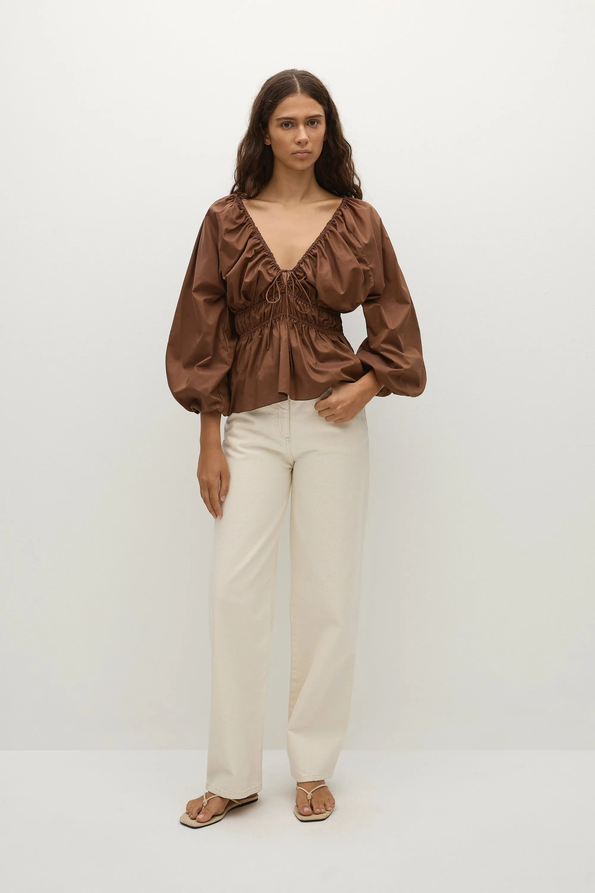 Lina Top Chestnut Brown - Final Sale sold by Faithfull the Brand