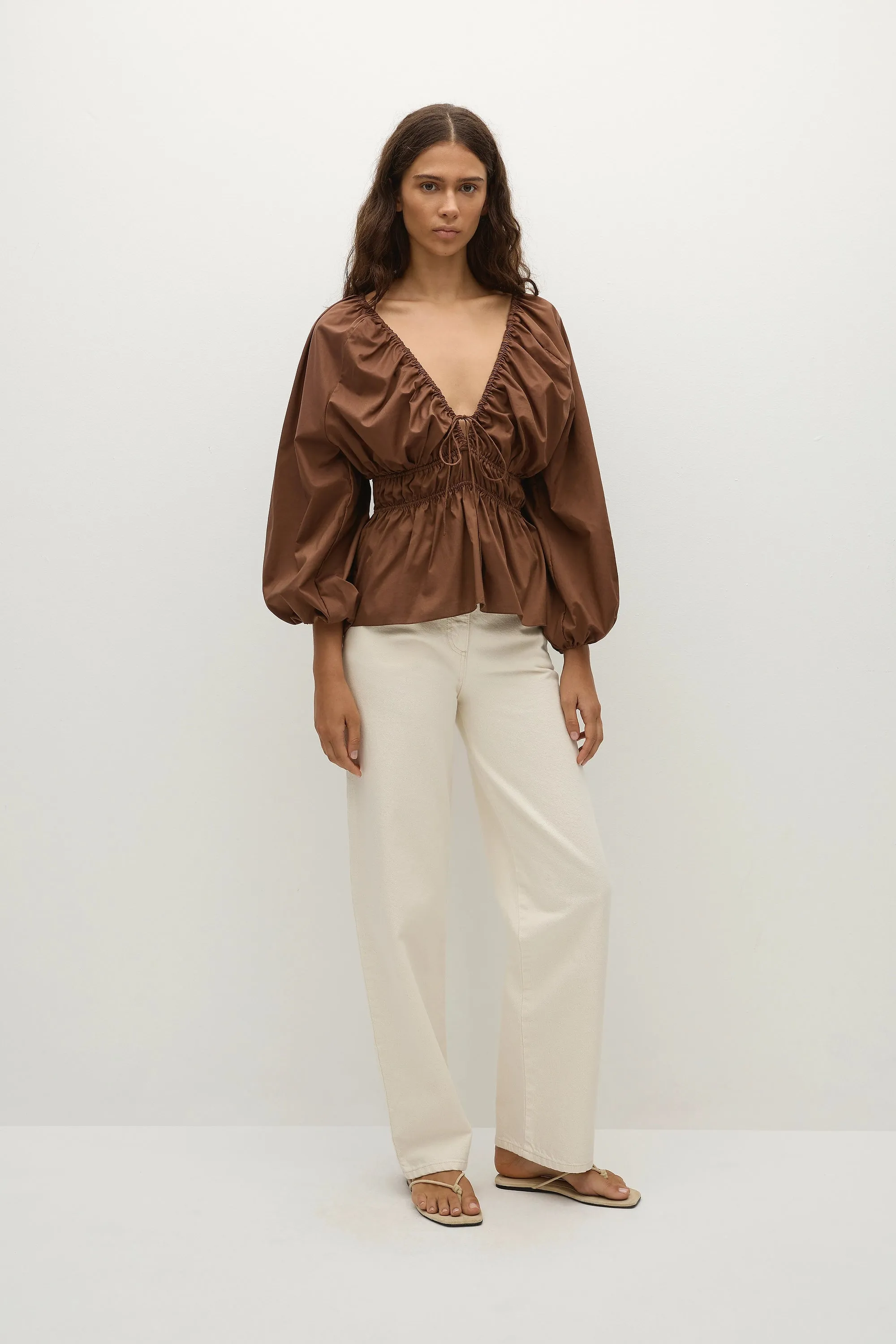 Lina Top Chestnut Brown - Final Sale sold by Faithfull the Brand product image thumbnail 3