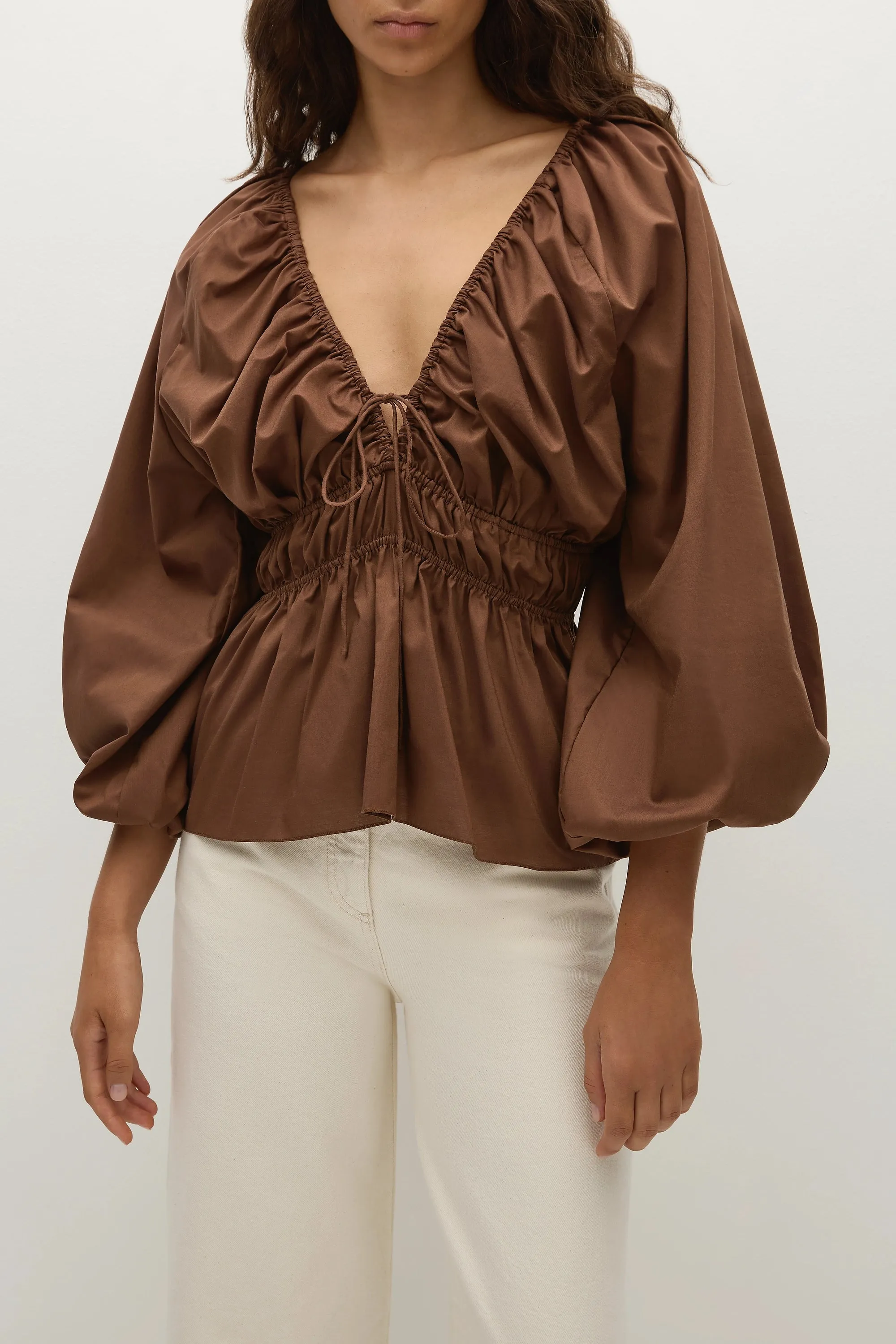 Lina Top Chestnut Brown - Final Sale sold by Faithfull the Brand product image thumbnail 2