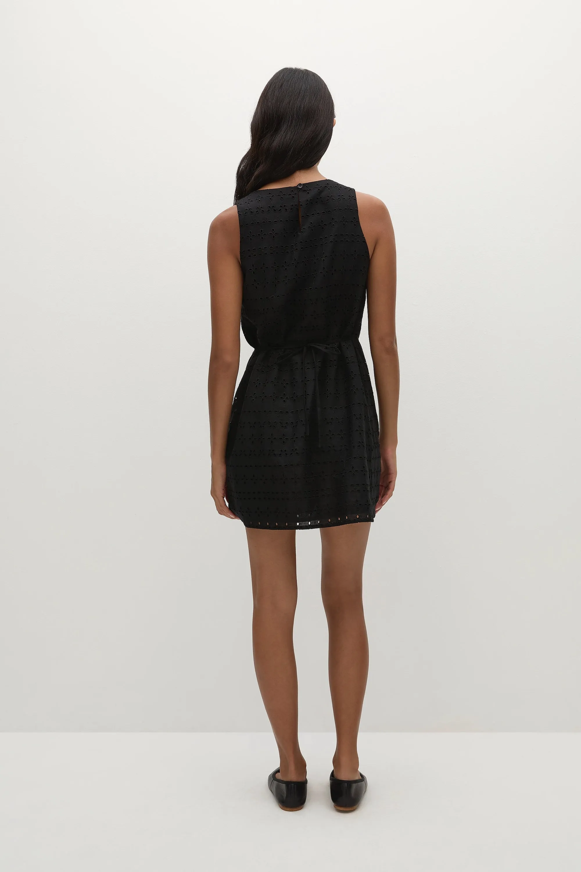 Lily Mini Dress Agnes Broderie Anglaise Black - Final Sale sold by Faithfull the Brand product image thumbnail 5