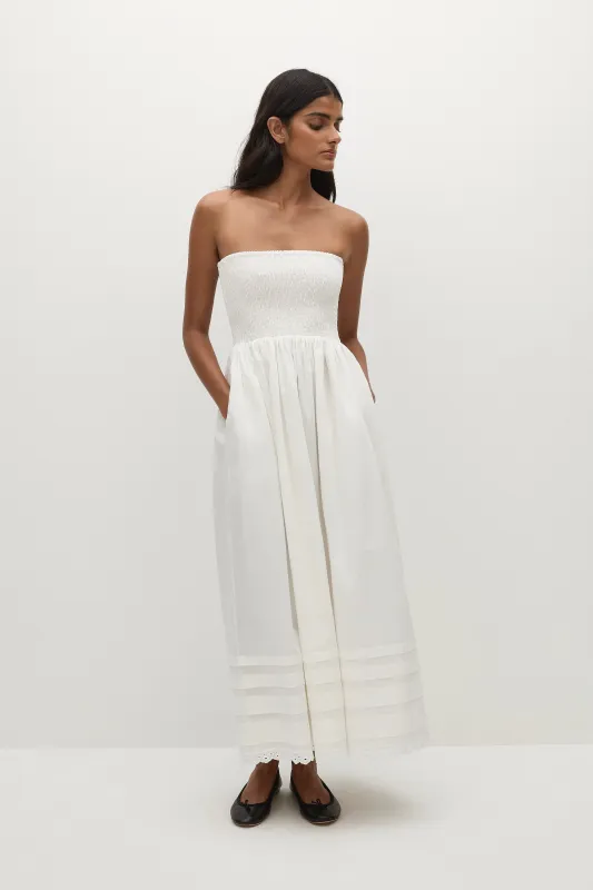 Iben Midi Dress White sold by Faithfull the Brand