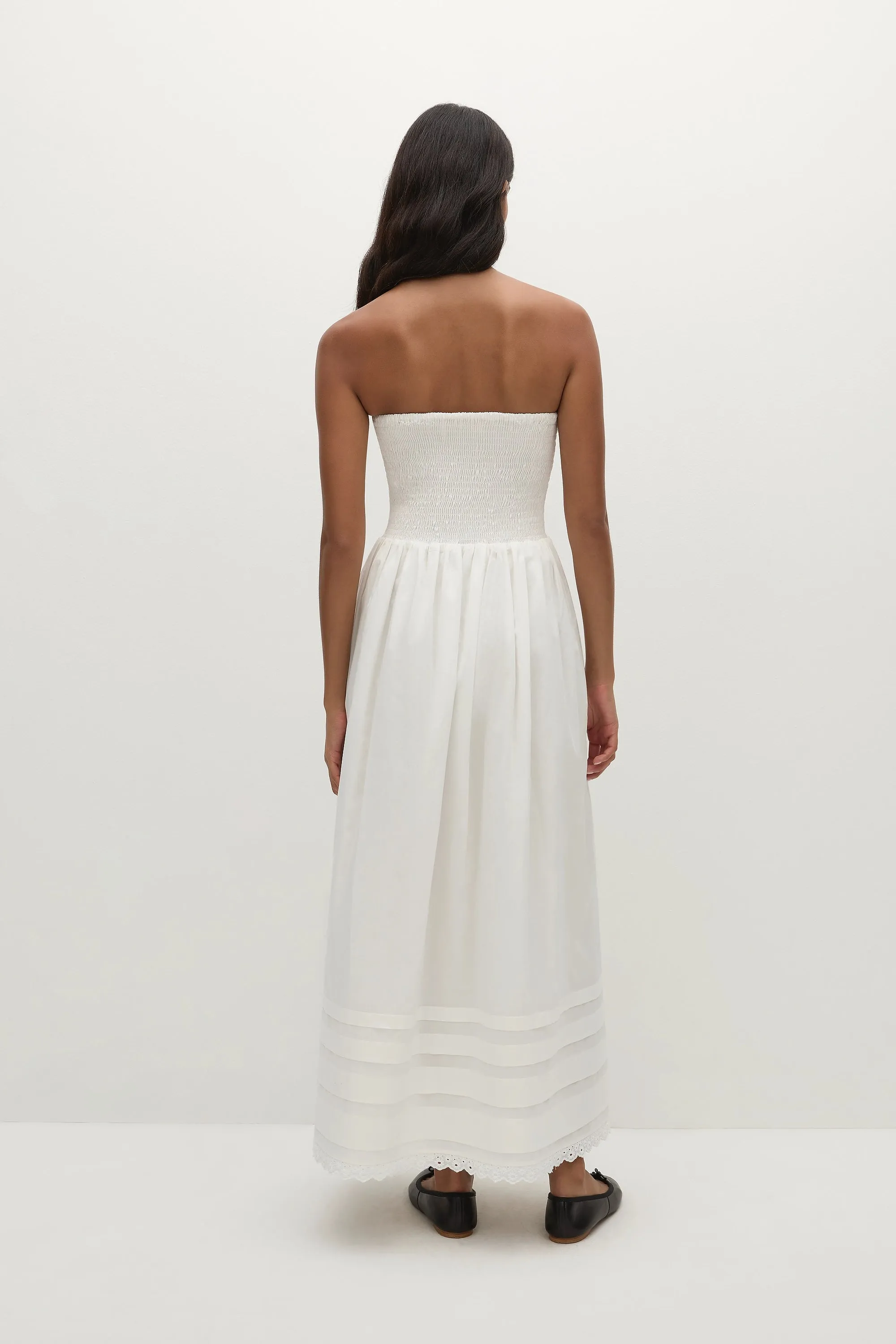 Iben Midi Dress White sold by Faithfull the Brand product image thumbnail 4