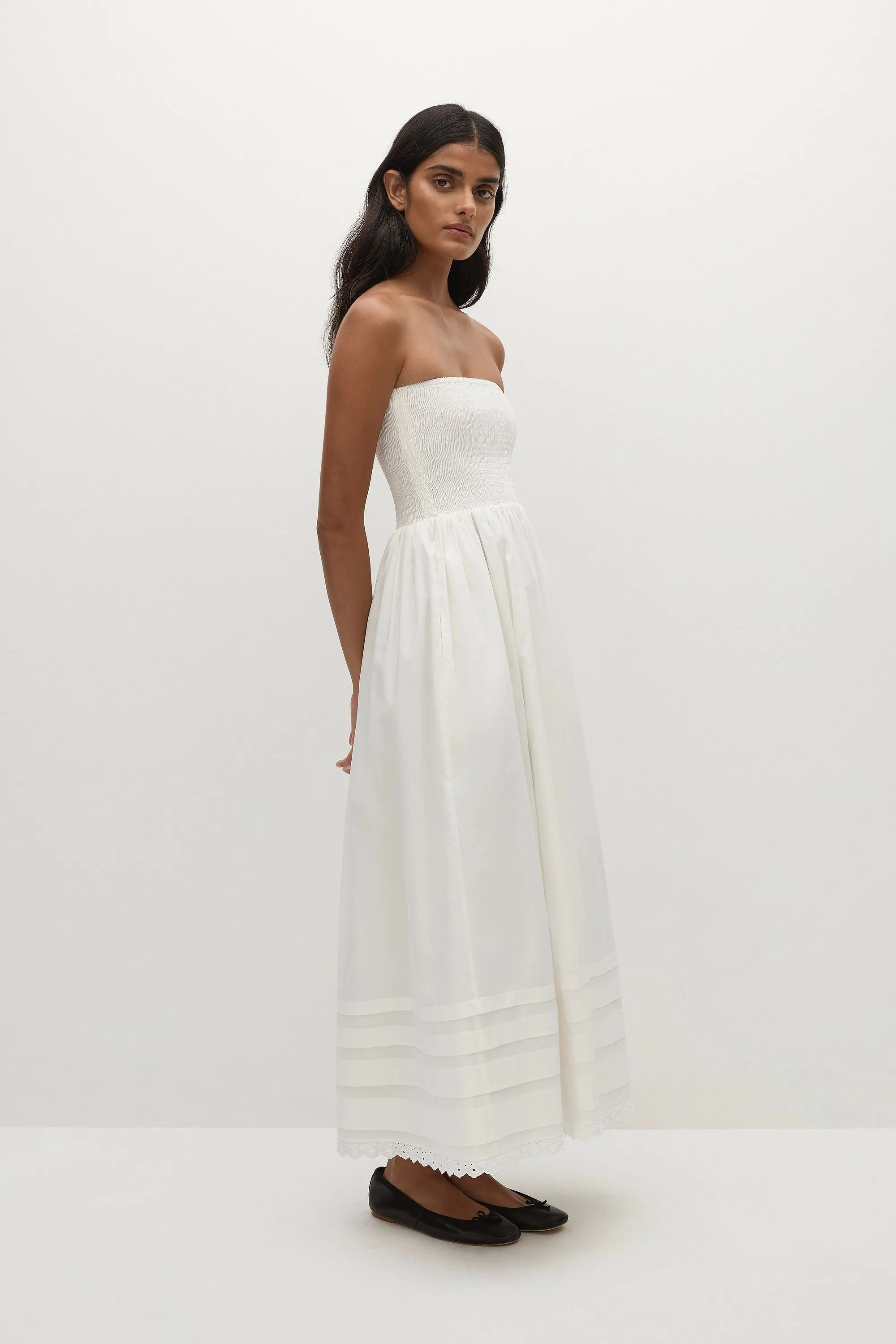 Iben Midi Dress White sold by Faithfull the Brand product image thumbnail 3
