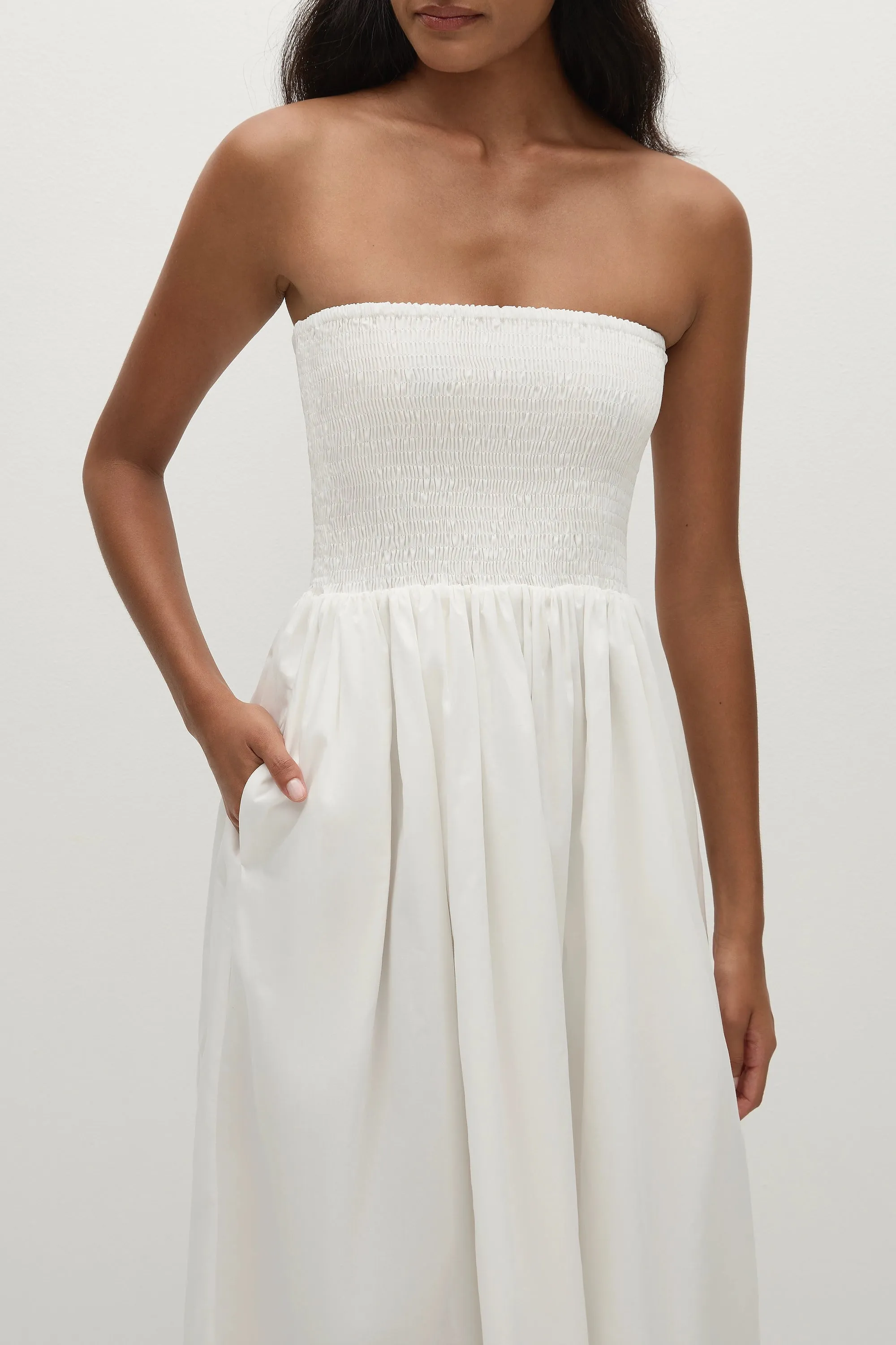 Iben Midi Dress White sold by Faithfull the Brand product image thumbnail 2