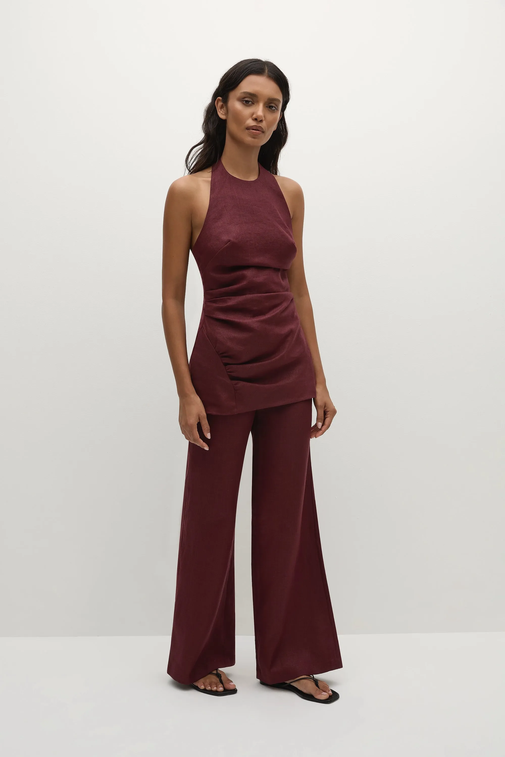 Syna Pant Bordeaux - Final Sale sold by Faithfull the Brand product image thumbnail 4