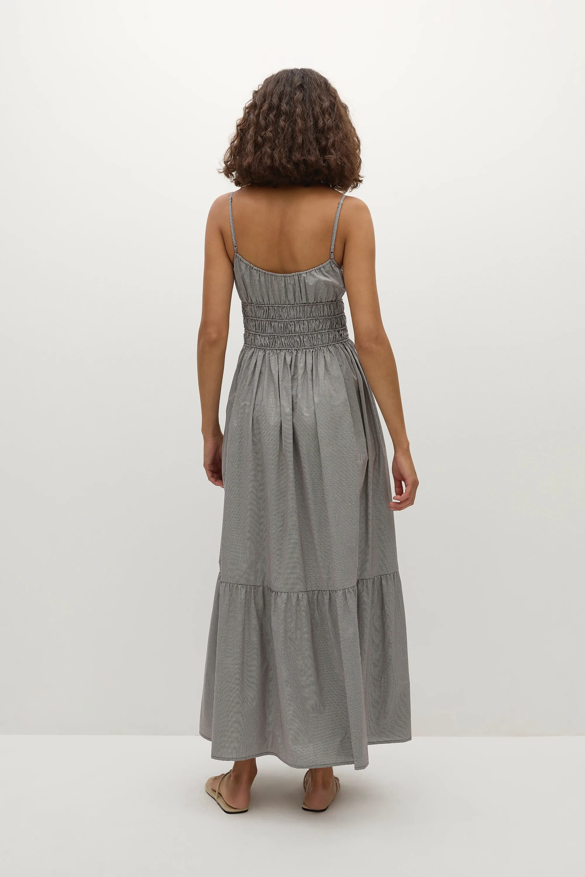 Sofie Maxi Dress Hanne Gingham Espresso - Final Sale sold by Faithfull the Brand product image thumbnail 5