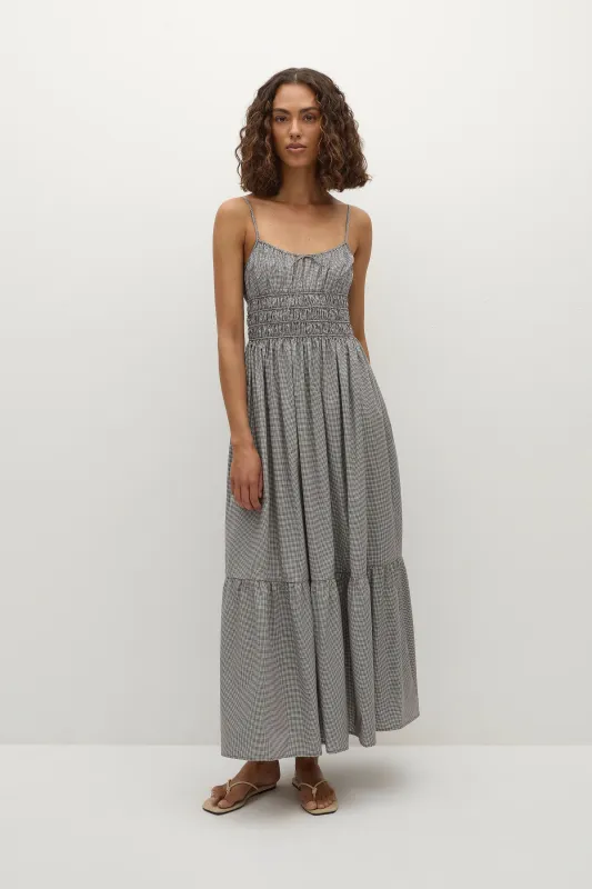 Sofie Maxi Dress Hanne Gingham Espresso - Final Sale sold by Faithfull the Brand