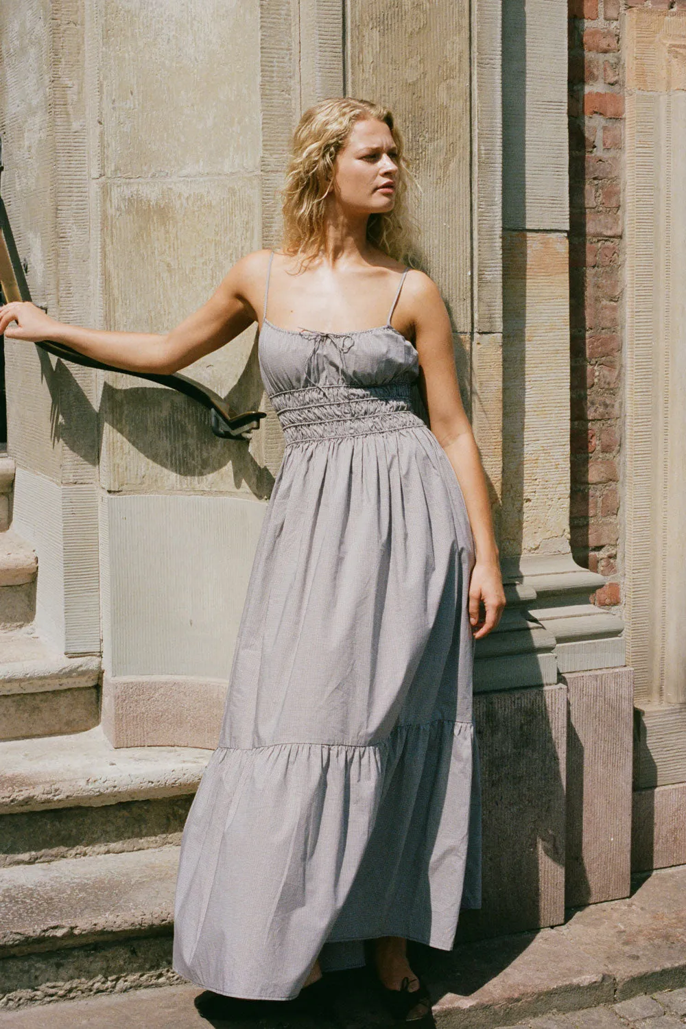 Sofie Maxi Dress Hanne Gingham Espresso - Final Sale sold by Faithfull the Brand product image thumbnail 2