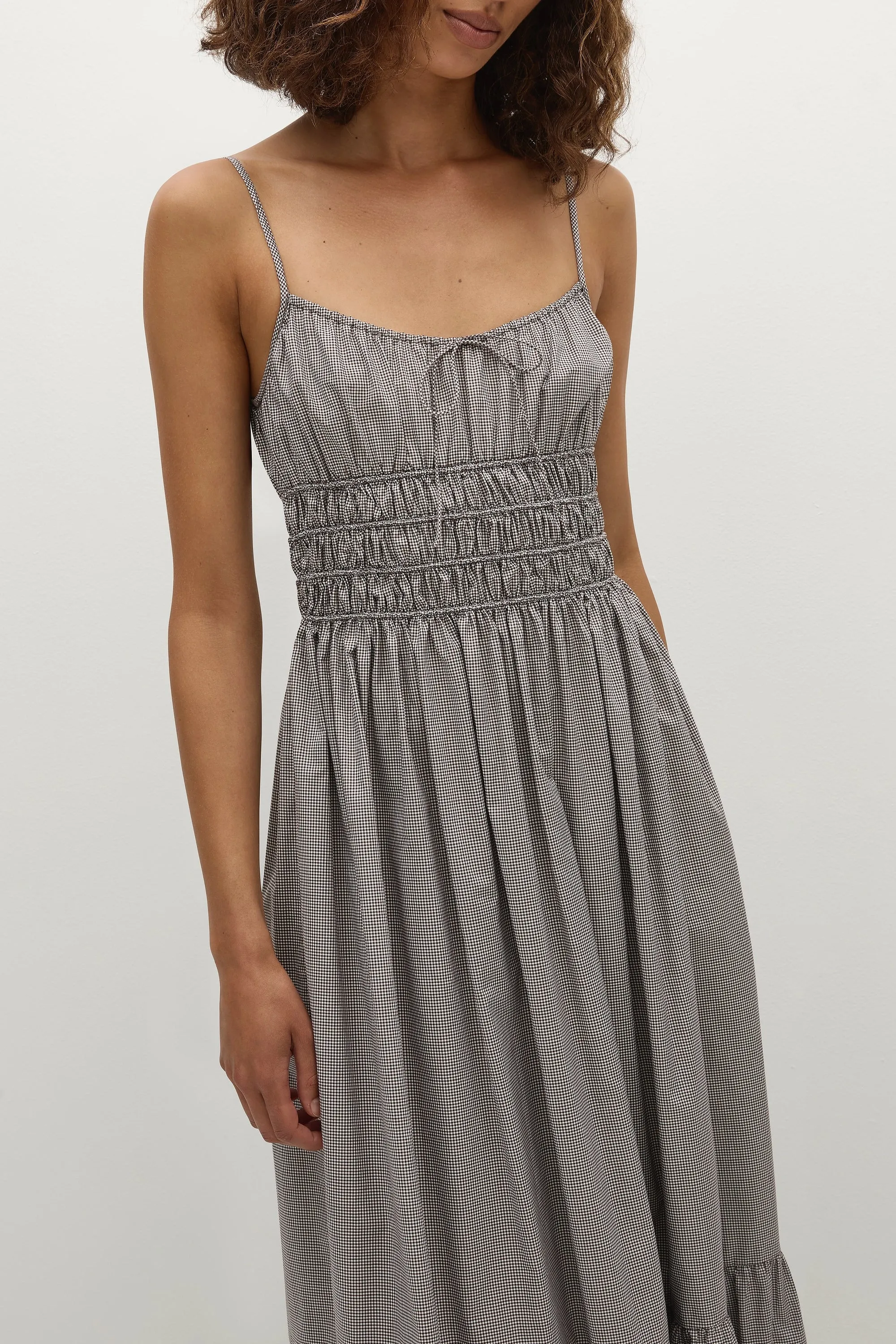 Sofie Maxi Dress Hanne Gingham Espresso - Final Sale sold by Faithfull the Brand product image thumbnail 3