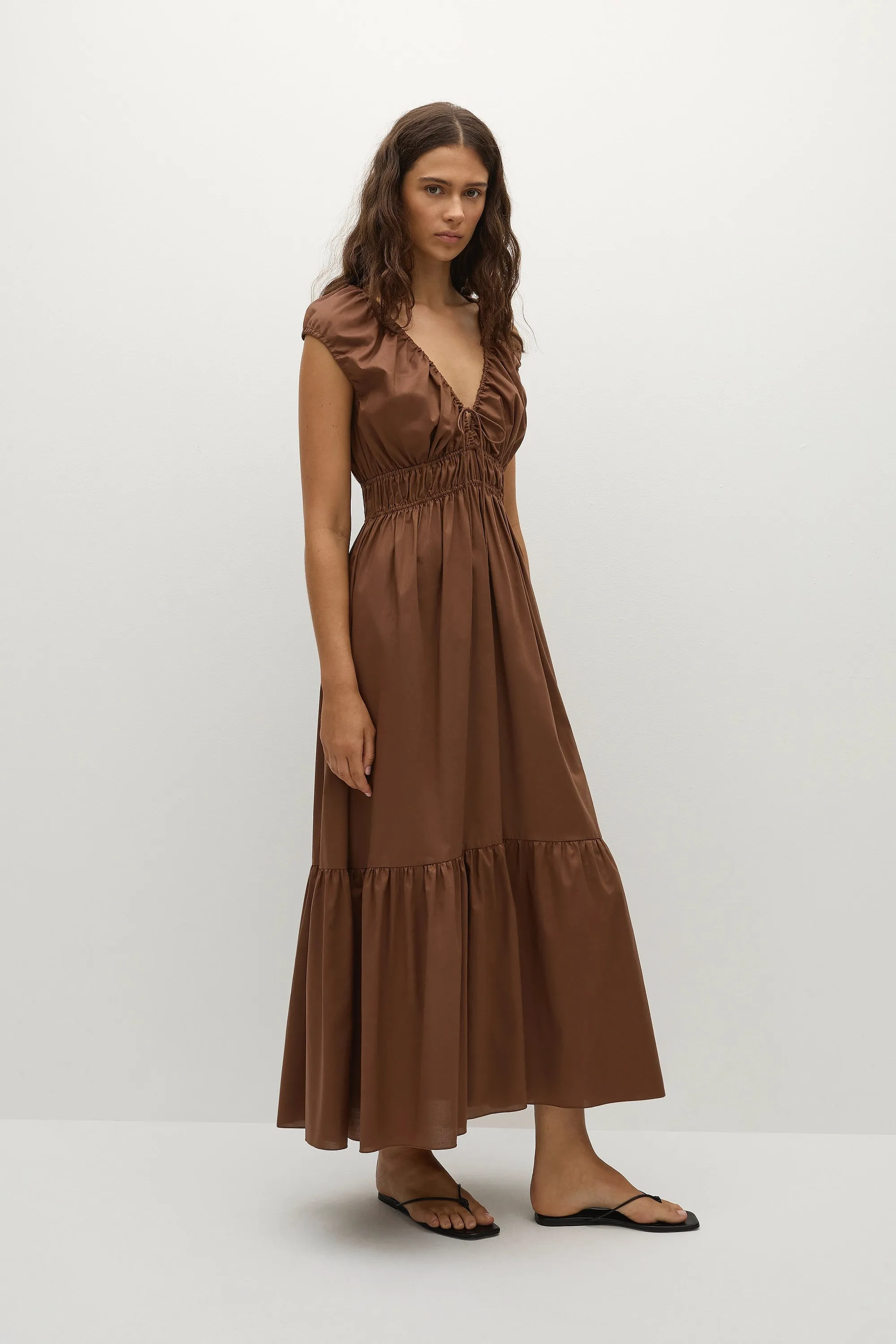 Hedda Maxi Dress Chestnut Brown - Final Sale sold by Faithfull the Brand product image thumbnail 2