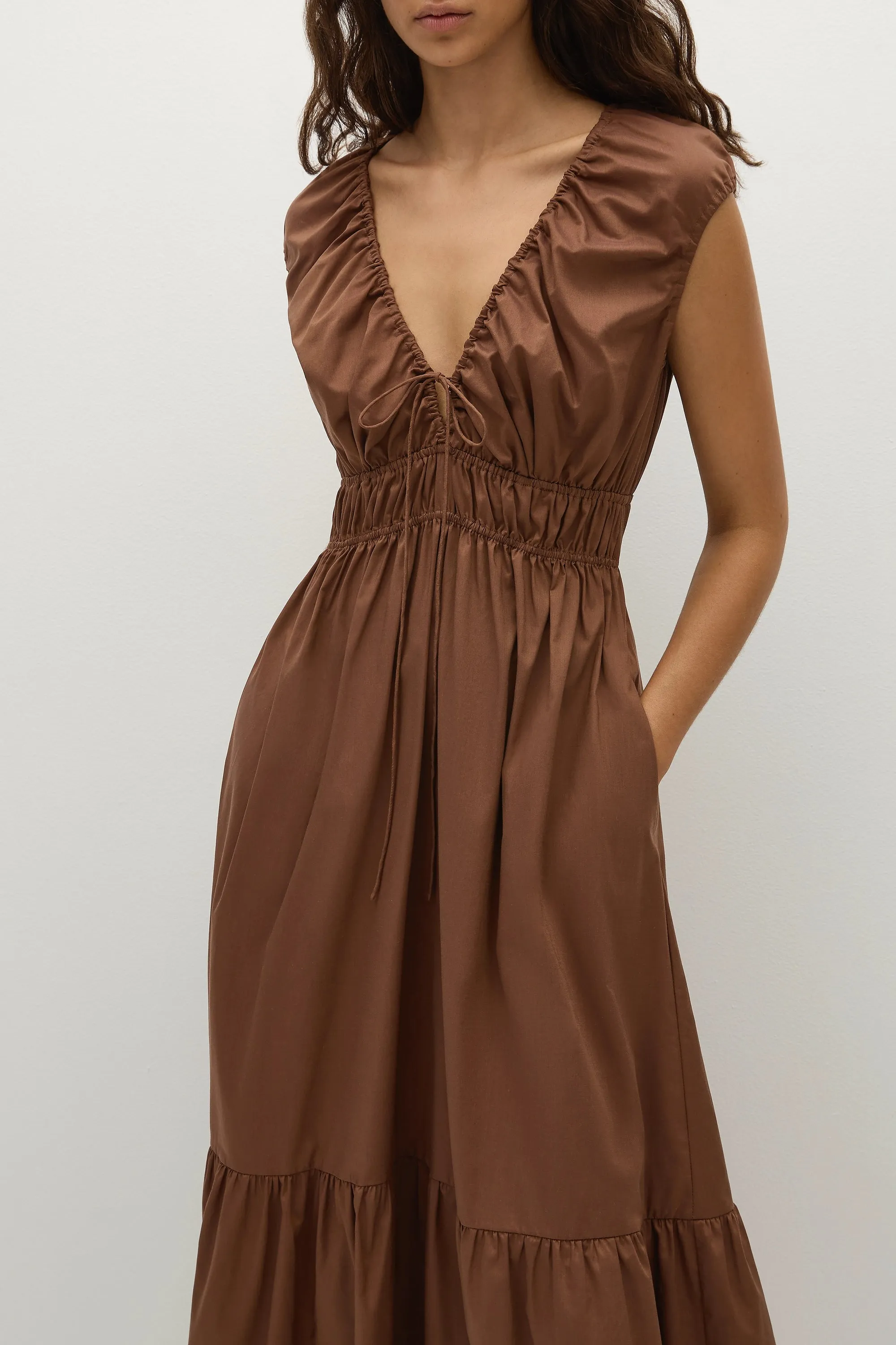 Hedda Maxi Dress Chestnut Brown - Final Sale sold by Faithfull the Brand product image thumbnail 3