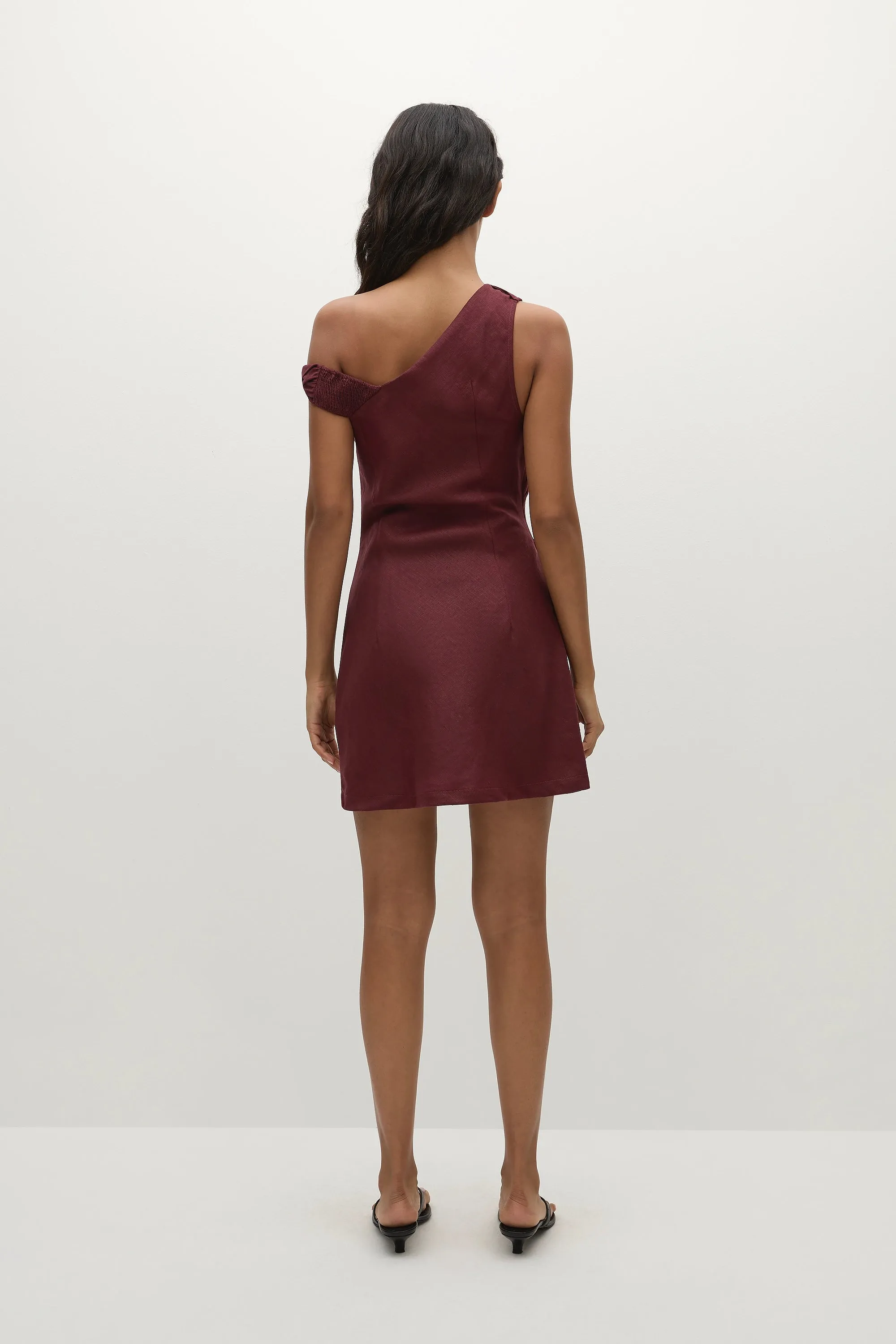 Suis Mini Dress Bordeaux - Final Sale sold by Faithfull the Brand product image thumbnail 4