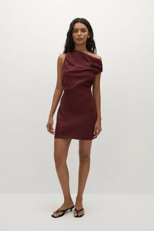 Suis Mini Dress Bordeaux - Final Sale sold by Faithfull the Brand
