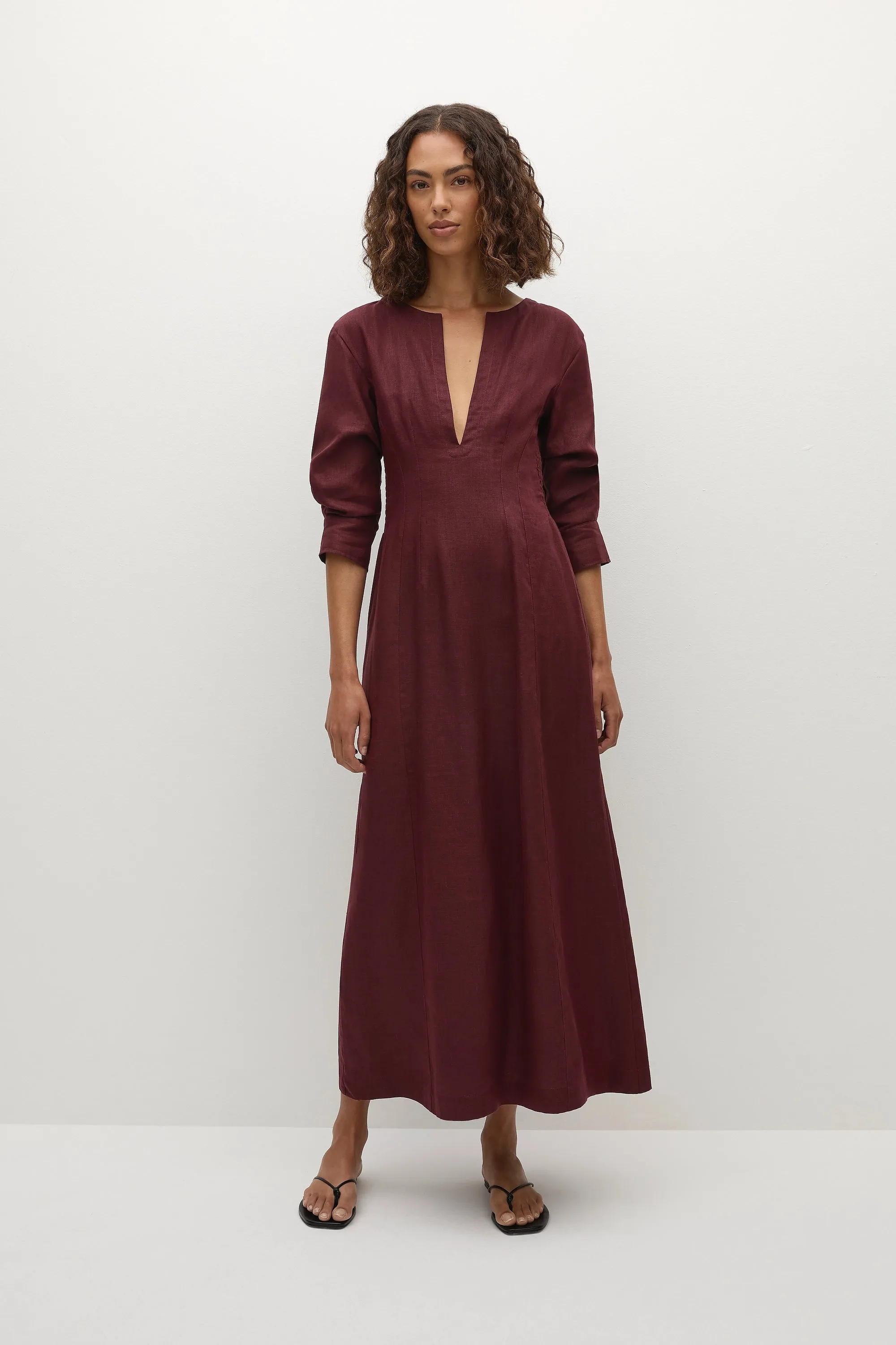 Asha Maxi Dress Bordeaux - Final Sale sold by Faithfull the Brand