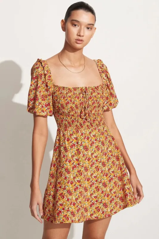 Il Carro Mini Dress La Gomera Floral Print - Final Sale sold by Faithfull the Brand