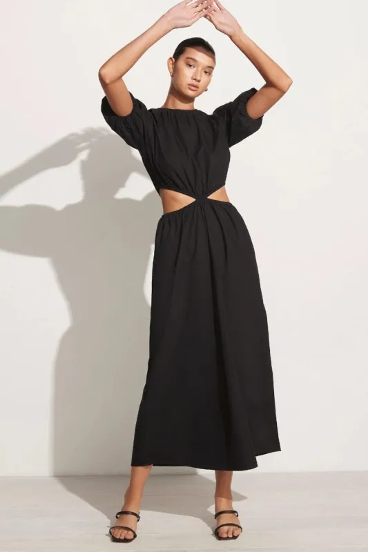 Alessandria Midi Dress Plain Black - Final Sale sold by Faithfull the Brand