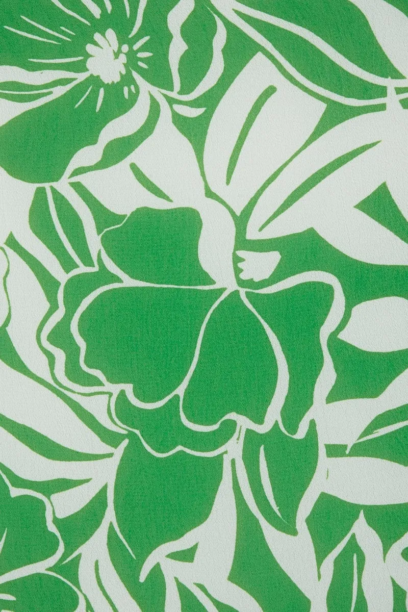 Taormina Midi Dress El Marsa Floral Print Green - Final Sale sold by Faithfull the Brand product image thumbnail 5