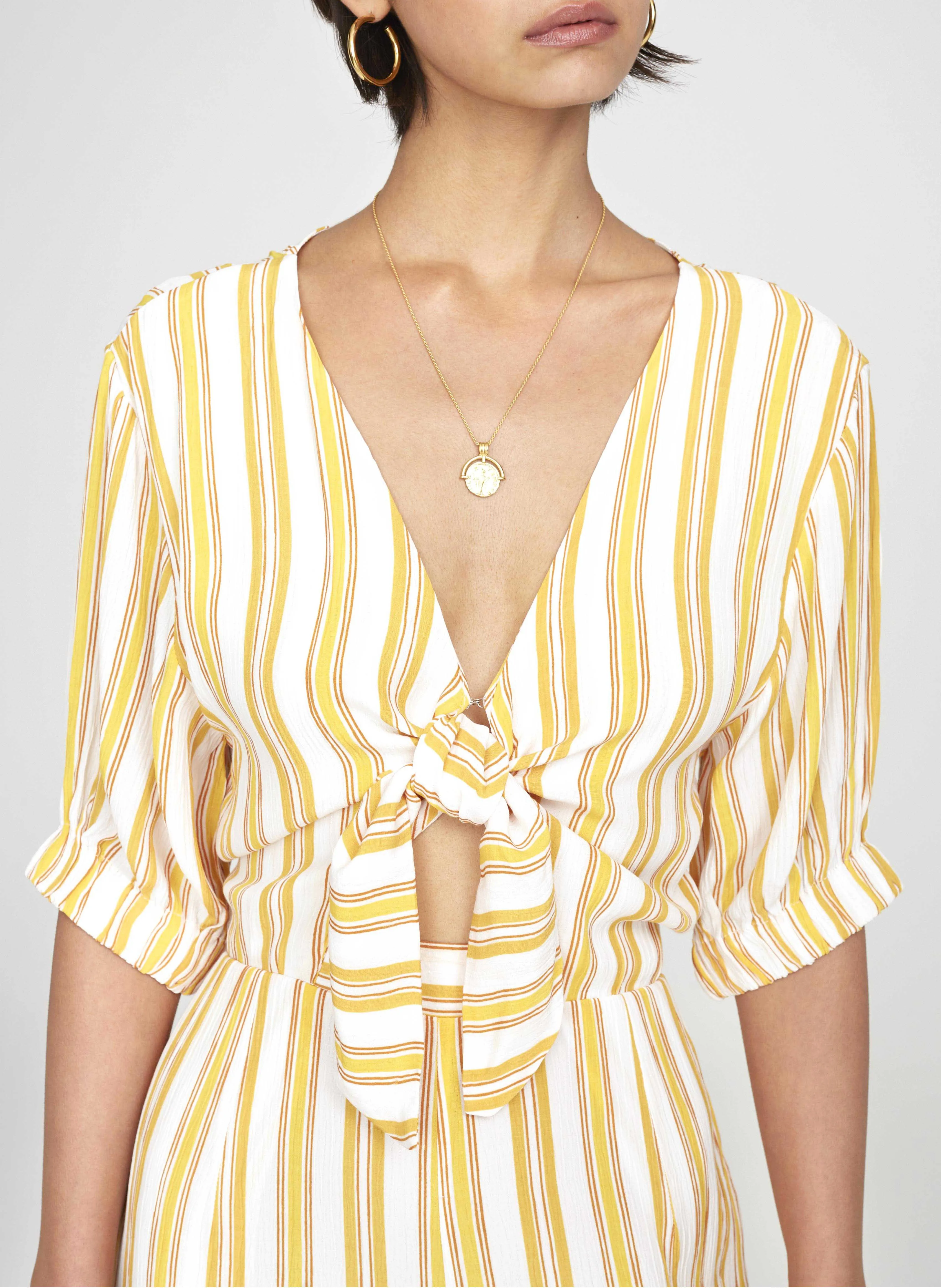 Azure Stripe Print Sun Matese Jumpsuit - Final Sale sold by Faithfull the Brand product image thumbnail 2