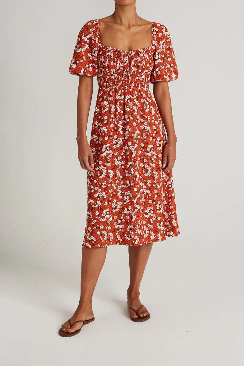 Velika Midi Dress Valencia Floral Print - Final Sale sold by Faithfull the Brand