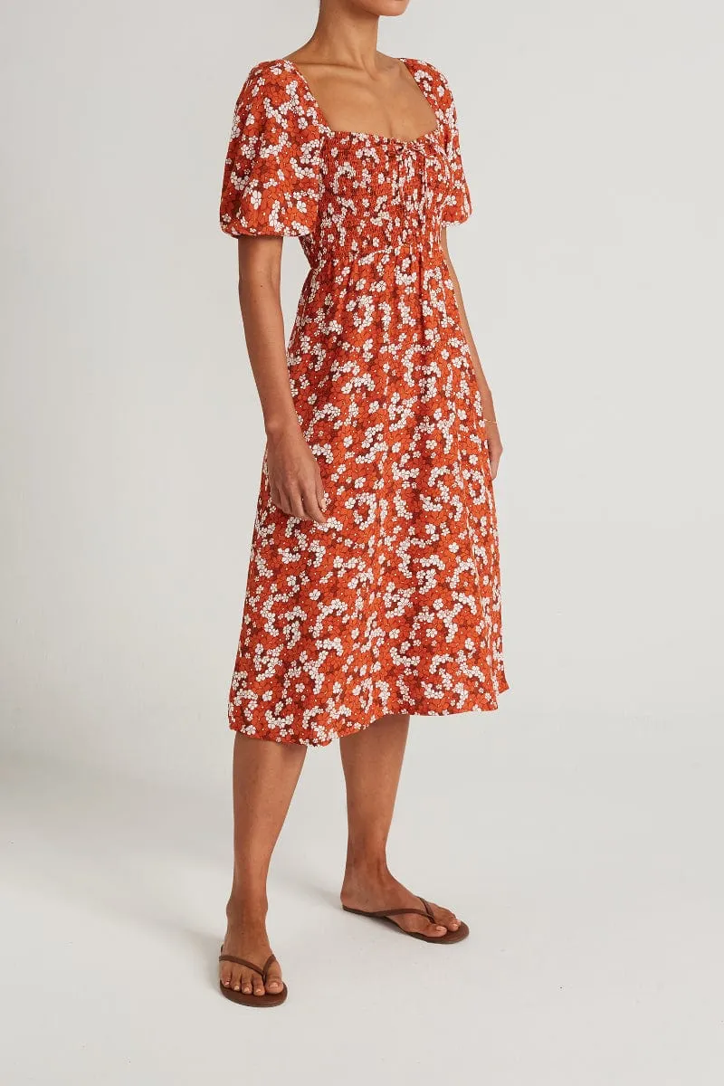 Velika Midi Dress Valencia Floral Print - Final Sale sold by Faithfull the Brand product image thumbnail 3