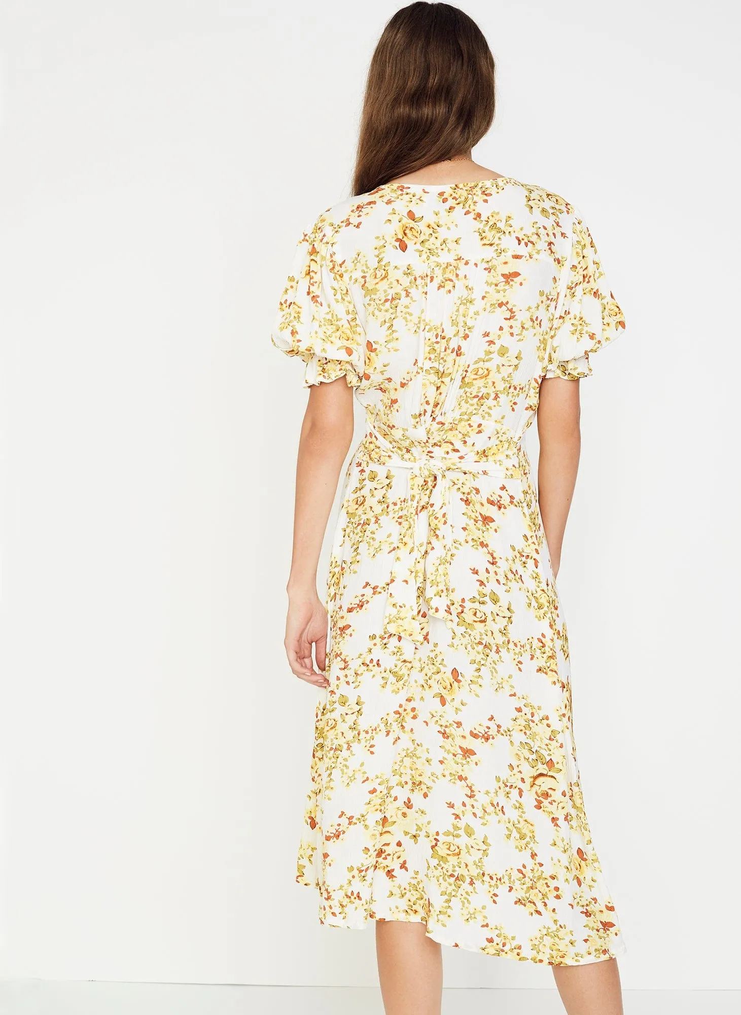 Goldie Floral Off White Rafa Midi Dress - Final Sale sold by Faithfull the Brand product image thumbnail 5