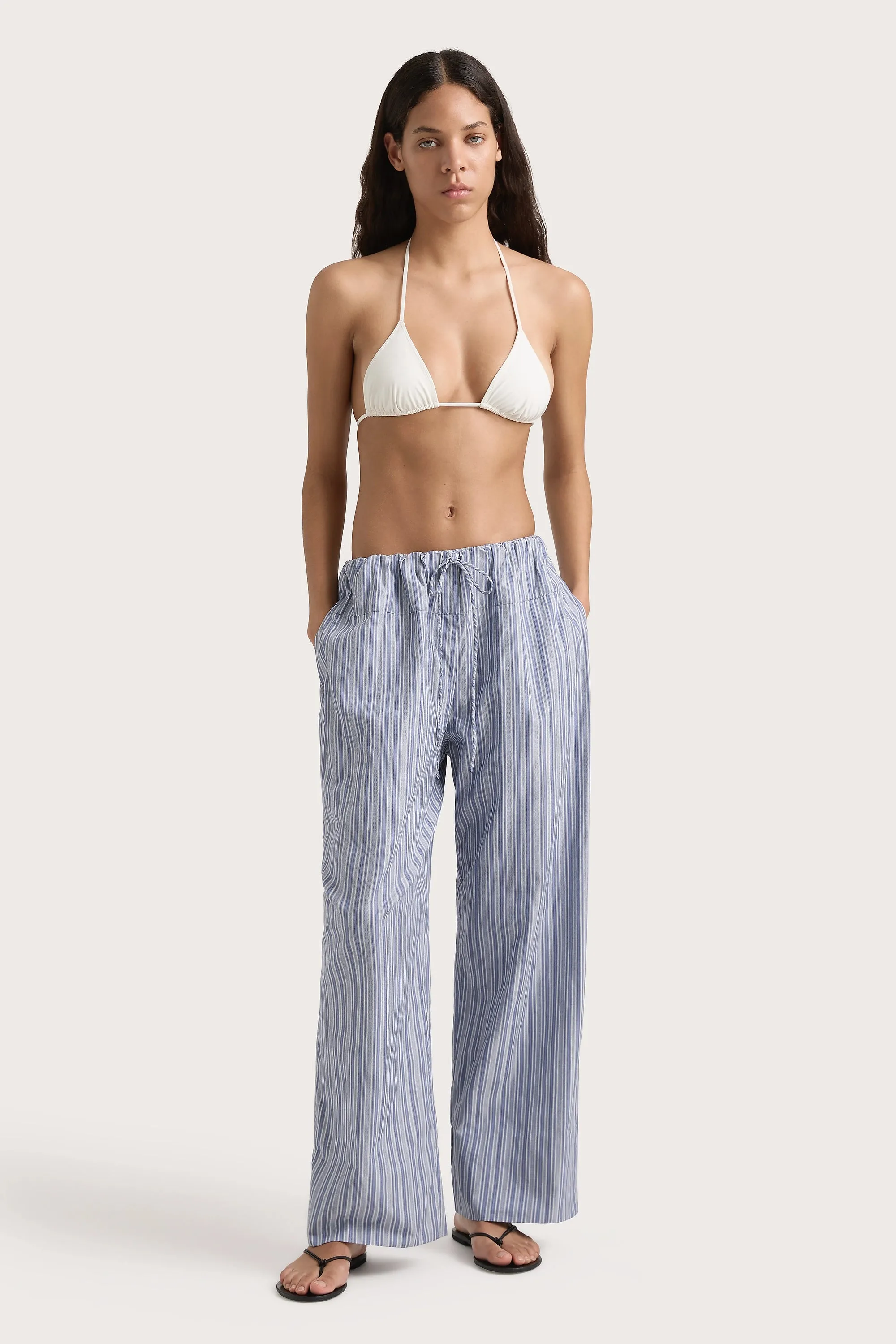 Vieu Relaxed Pant Blue Stripe - Final Sale sold by Faithfull the Brand product image thumbnail 3