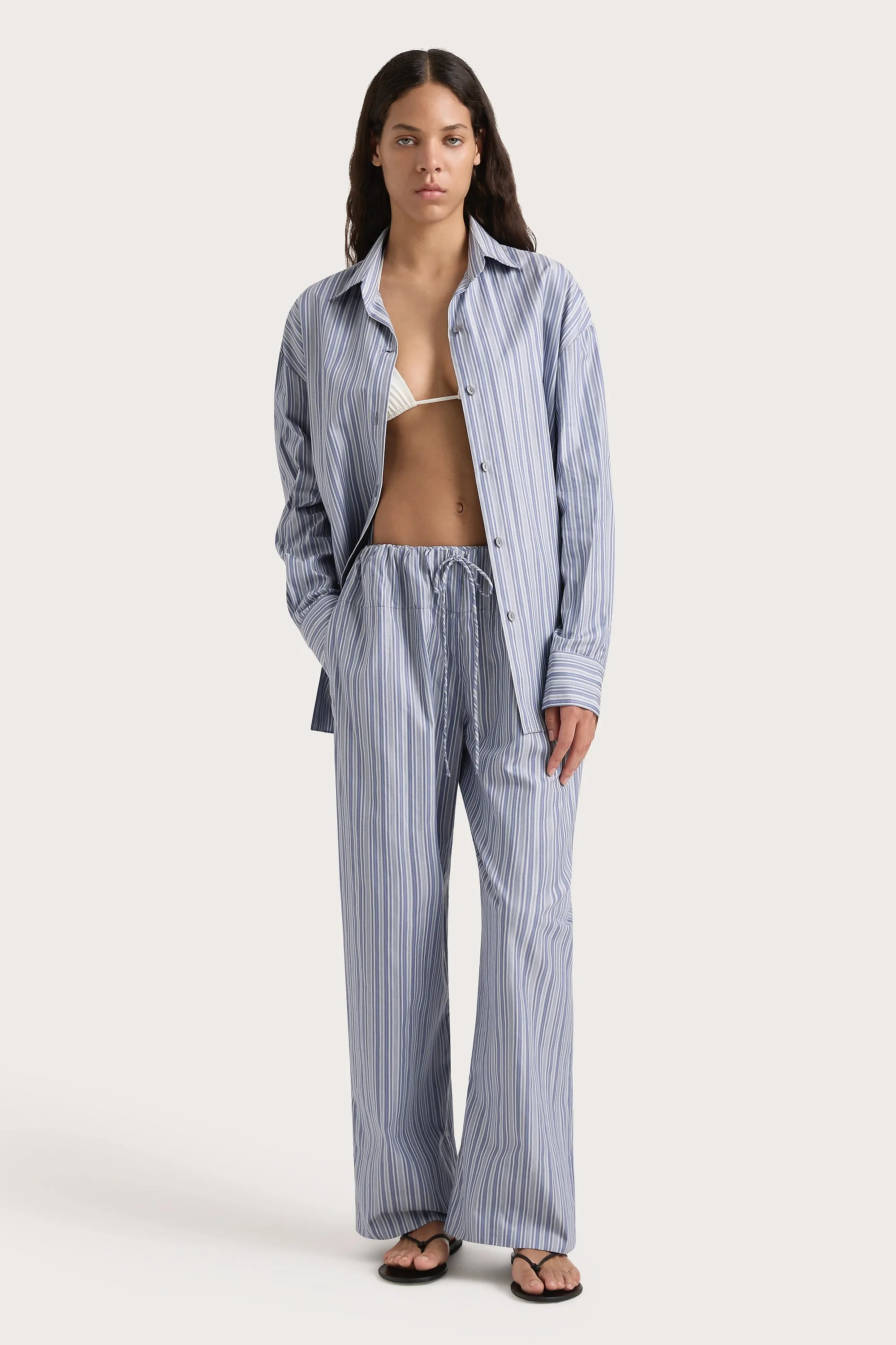 Vieu Relaxed Pant Blue Stripe - Final Sale sold by Faithfull the Brand