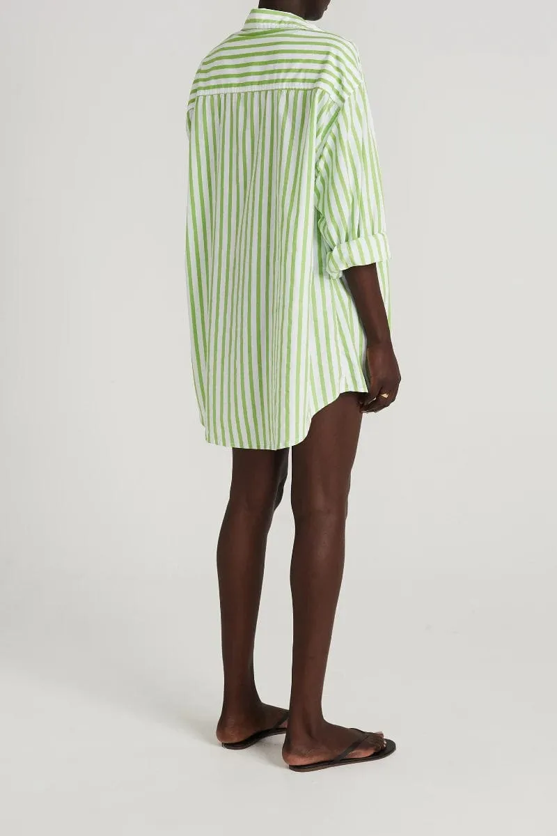 Vega Shirt Dress Martie Stripe Print Green - Final Sale sold by Faithfull the Brand product image thumbnail 4