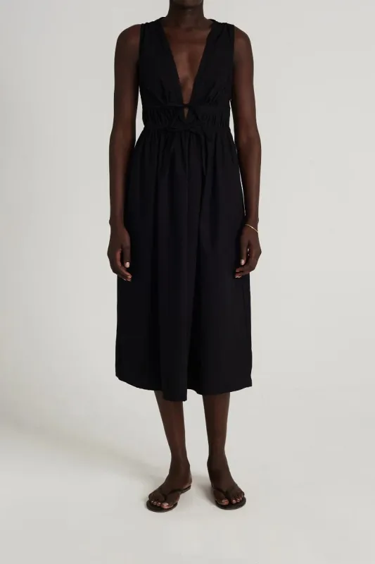 Andressa Midi Dress Plain Black - Final Sale sold by Faithfull the Brand
