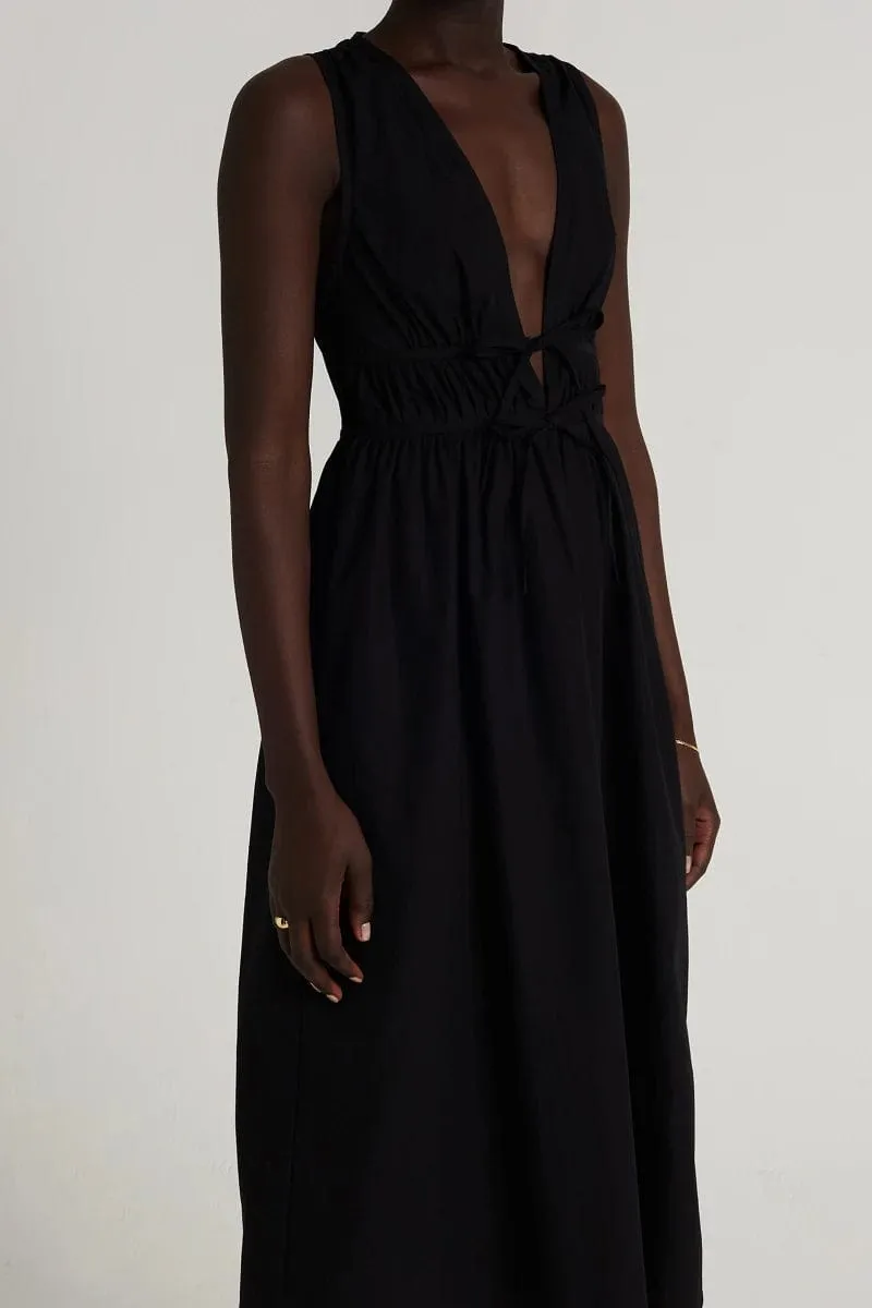 Andressa Midi Dress Plain Black - Final Sale sold by Faithfull the Brand product image thumbnail 2