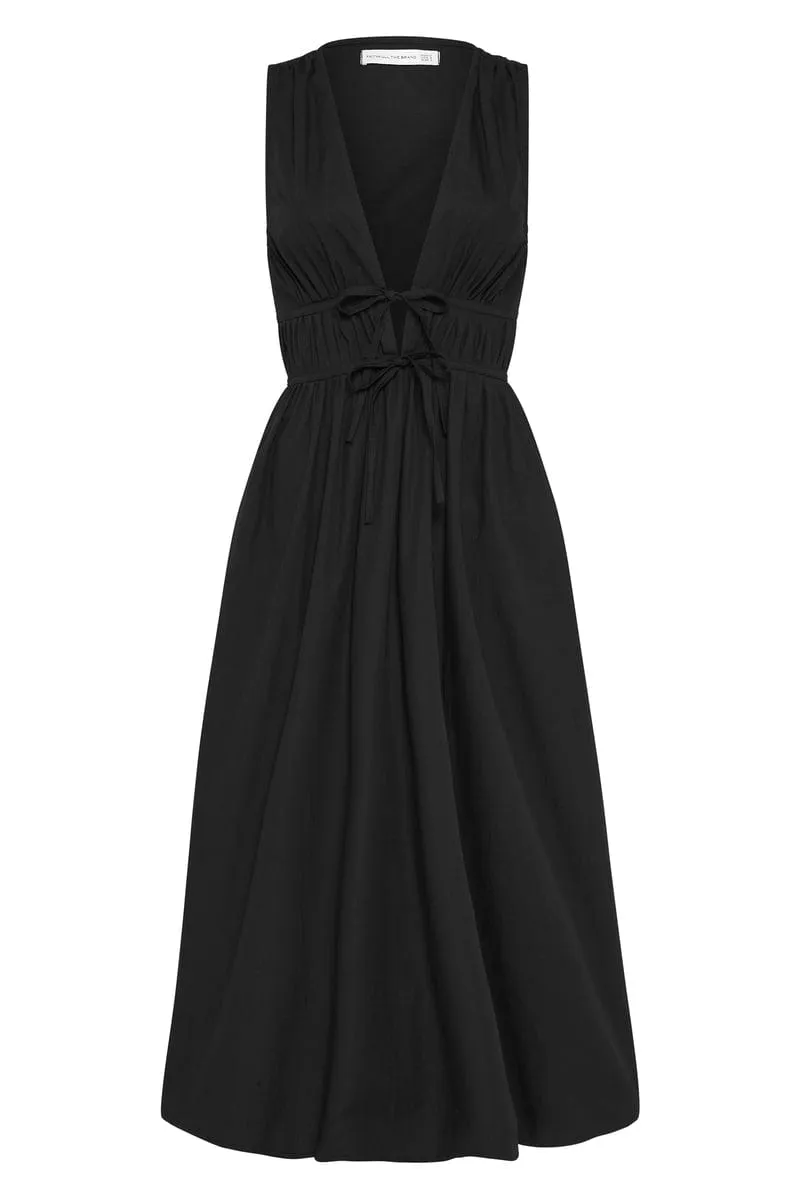 Andressa Midi Dress Plain Black - Final Sale sold by Faithfull the Brand product image thumbnail 5