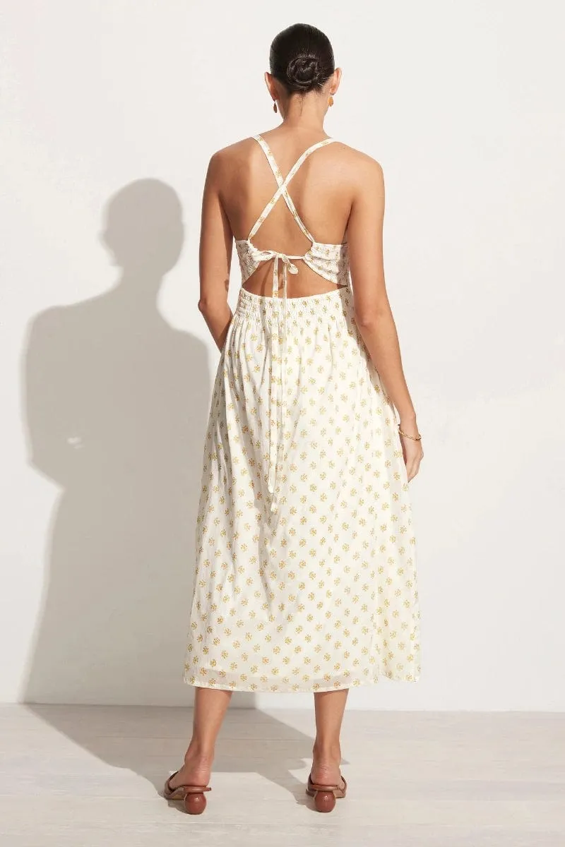 Claretta Midi Dress Cairo Floral Print - Final Sale sold by Faithfull the Brand product image thumbnail 4