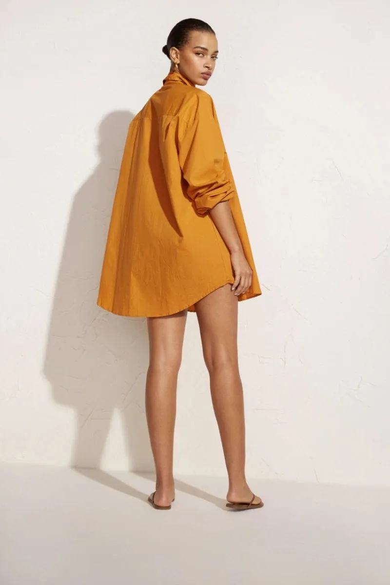 Pontia Shirt Dress Plain Orange - Final Sale sold by Faithfull the Brand product image thumbnail 4