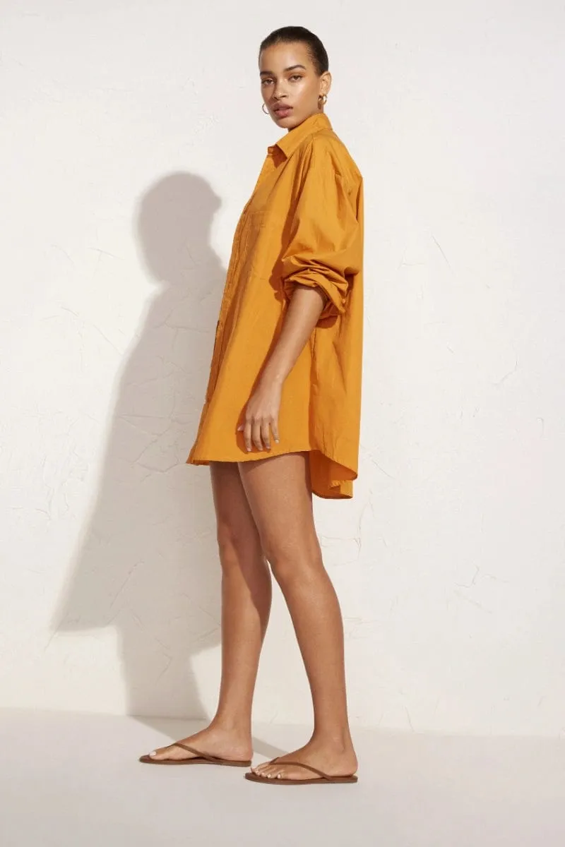 Pontia Shirt Dress Plain Orange - Final Sale sold by Faithfull the Brand product image thumbnail 3