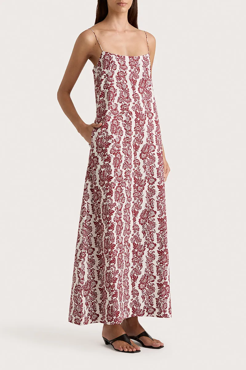 Alskar Maxi Dress Striped Floral Wine - Final Sale sold by Faithfull the Brand product image thumbnail 3