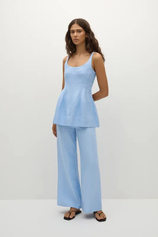 Syna Pant Mineral Blue sold by Faithfull the Brand