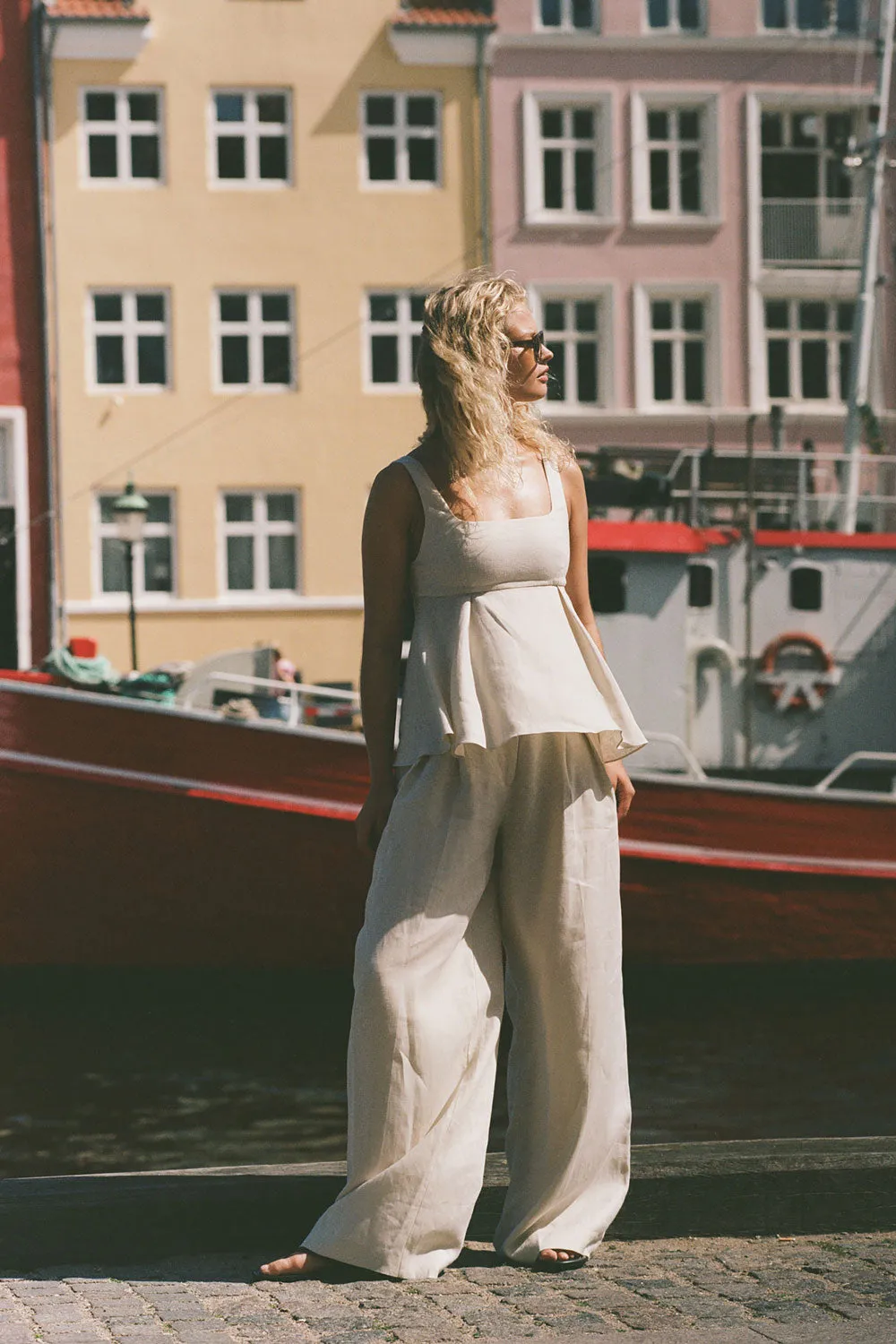 Sofia Trouser Ecru sold by Faithfull the Brand product image thumbnail 2