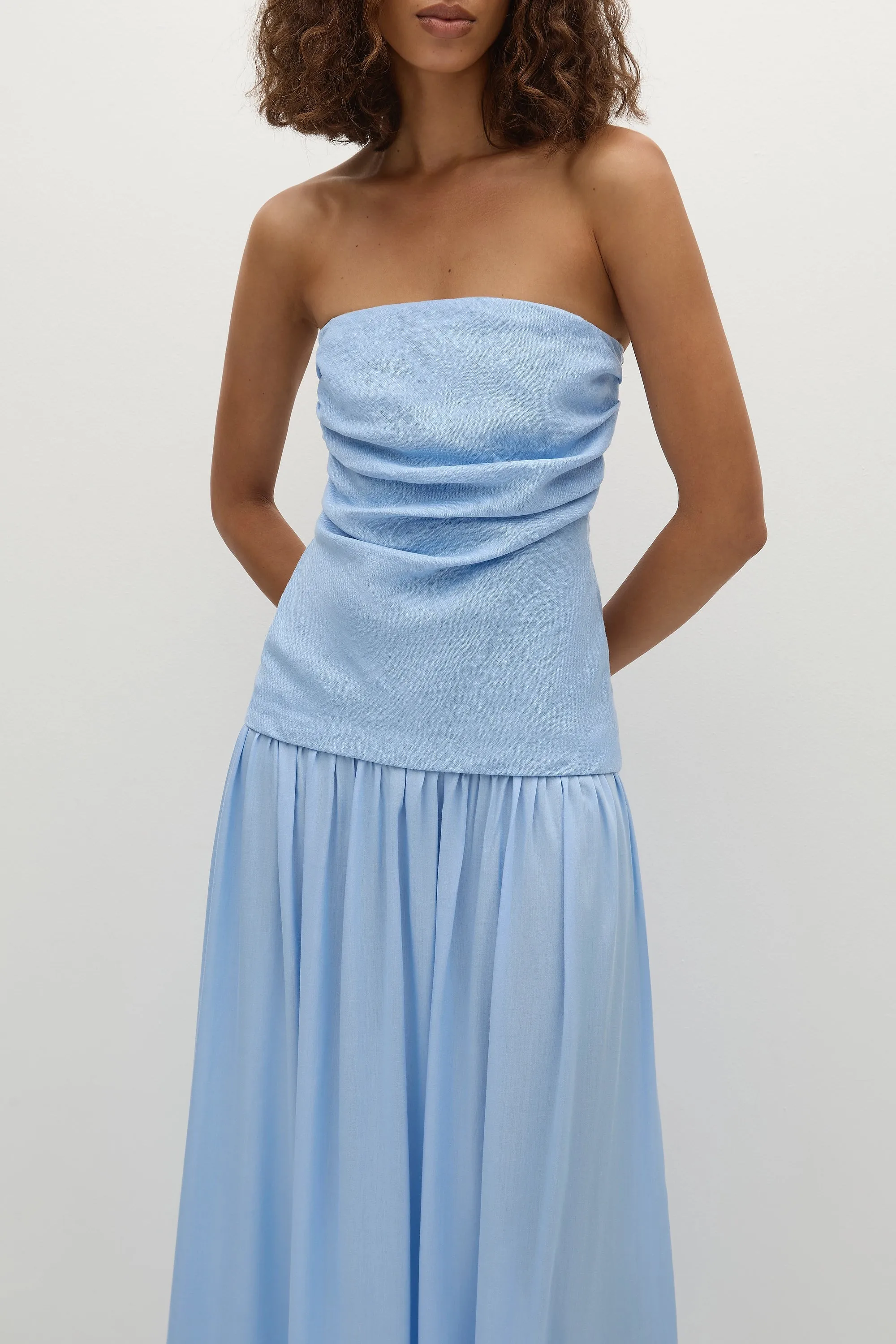 Hedy Maxi Dress Mineral Blue sold by Faithfull the Brand product image thumbnail 2